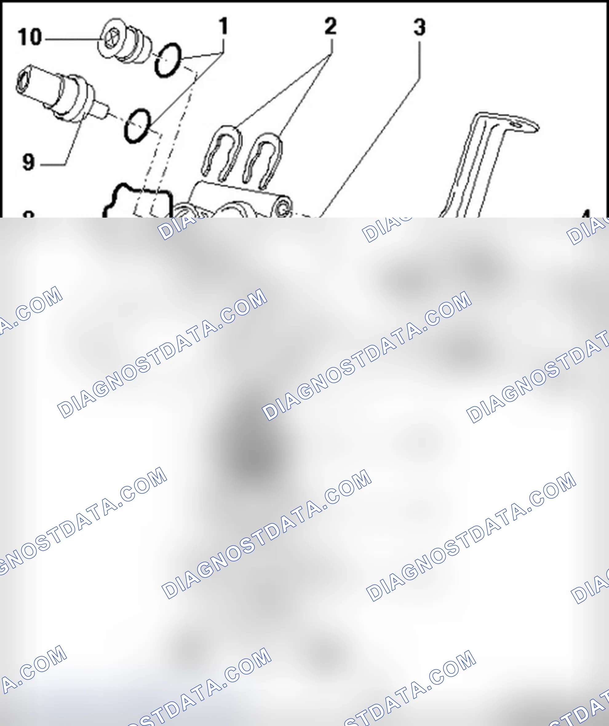 Scheme 306: Thermostat housing, component overview