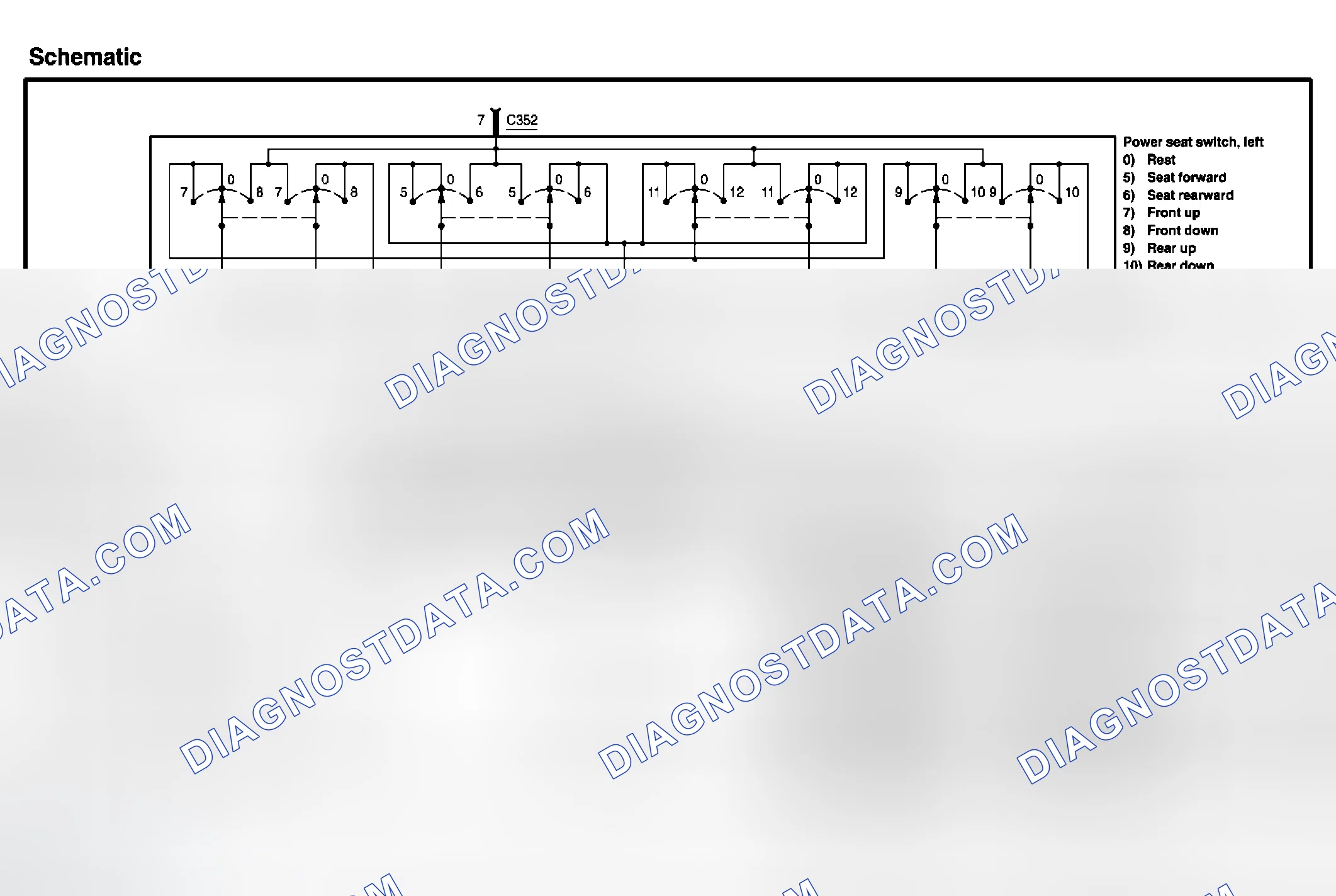 Scheme 28: Power seat switch, left - Expedition