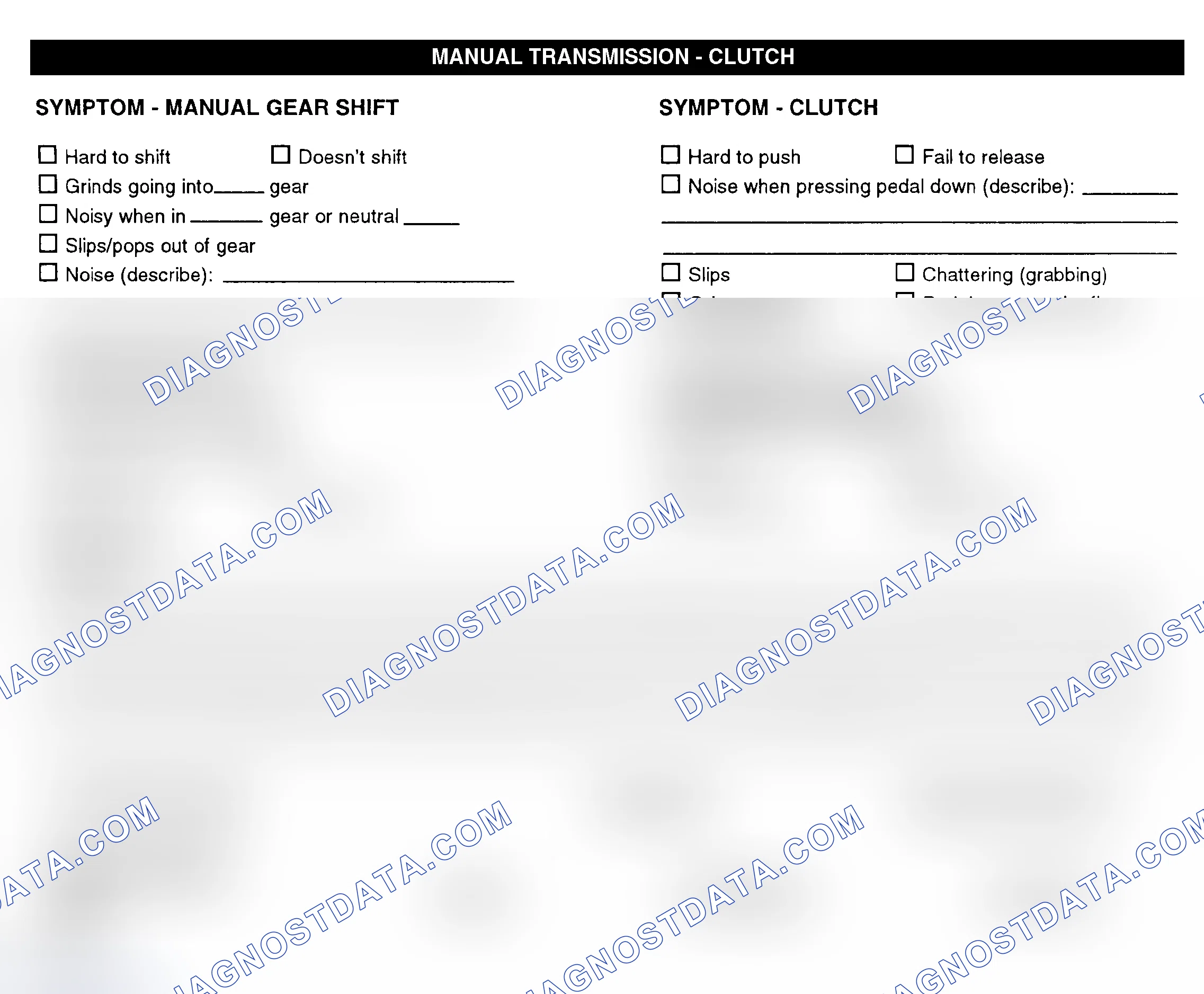 Scheme 10: Manual Transmission & Clutch