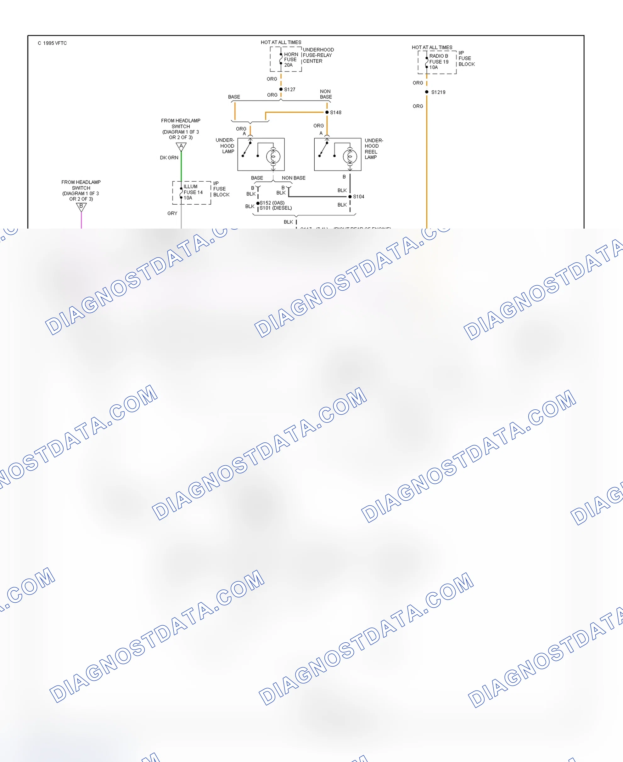 Scheme 38: Illumination/Interior Lights Wiring Diagram (Express & Savana - 3 Of 3)