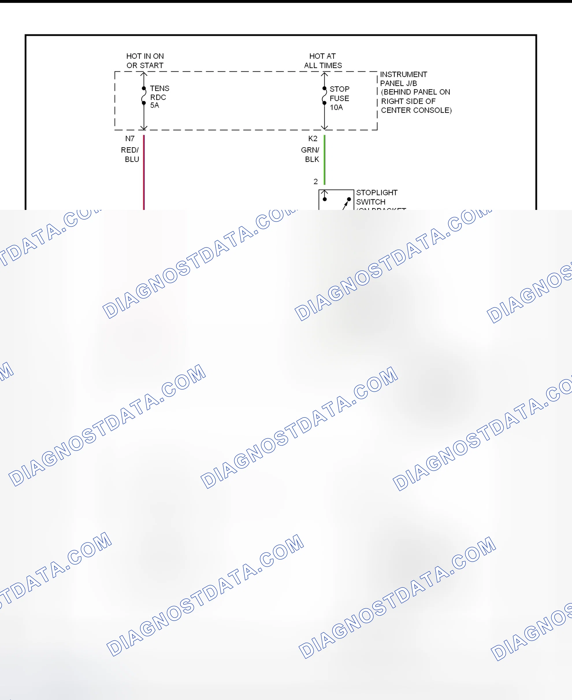 Scheme 206: Shift Interlock System Wiring Diagram (2001 - Toyota Celica)