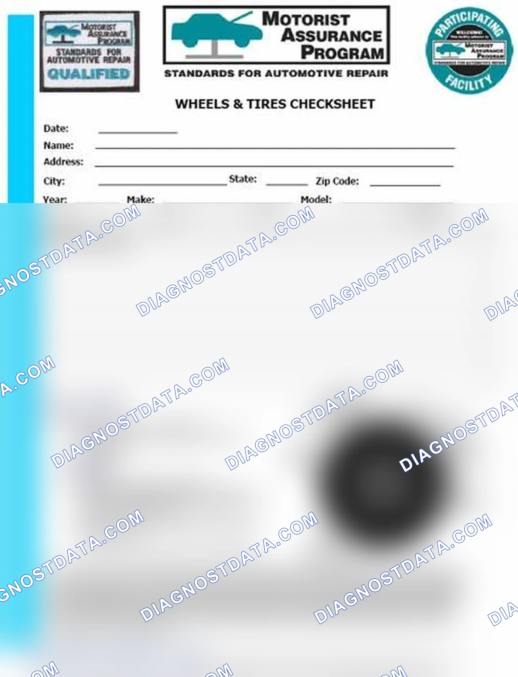 Scheme 34: Wheels & Tires Checksheet (1 Of 2)