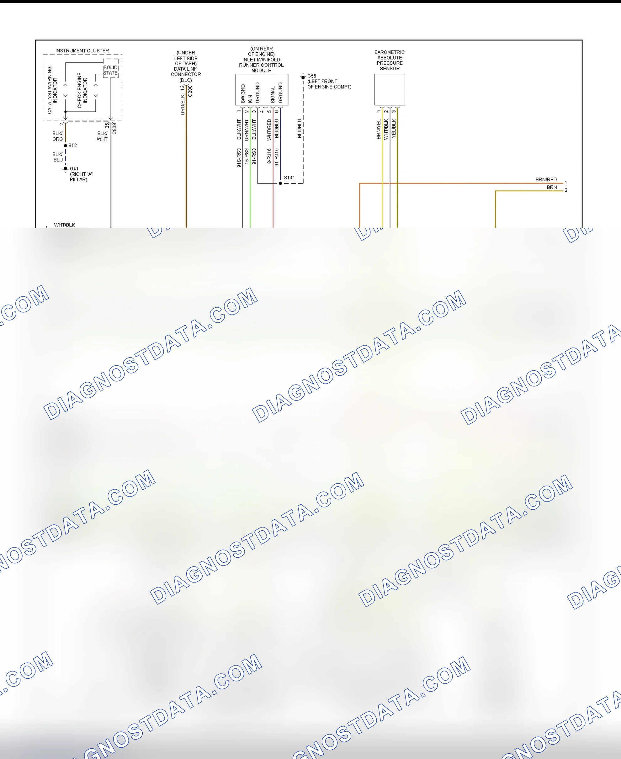 Scheme 105: PCM Wiring Diagram (Focus - SVT - 2.0L - 2 Of 3)