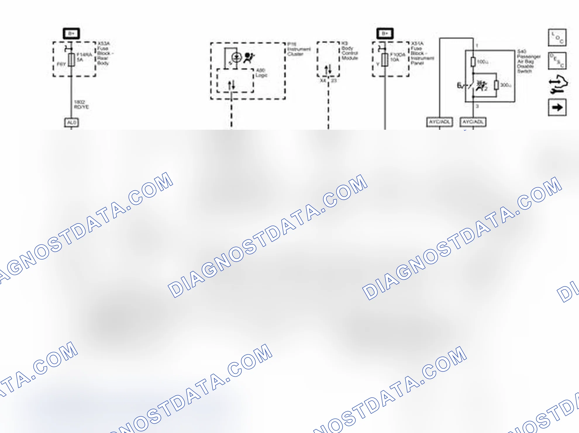 Scheme 5: Power, Ground, Passenger Presence, Disable Switch, Serial Data and Indicators