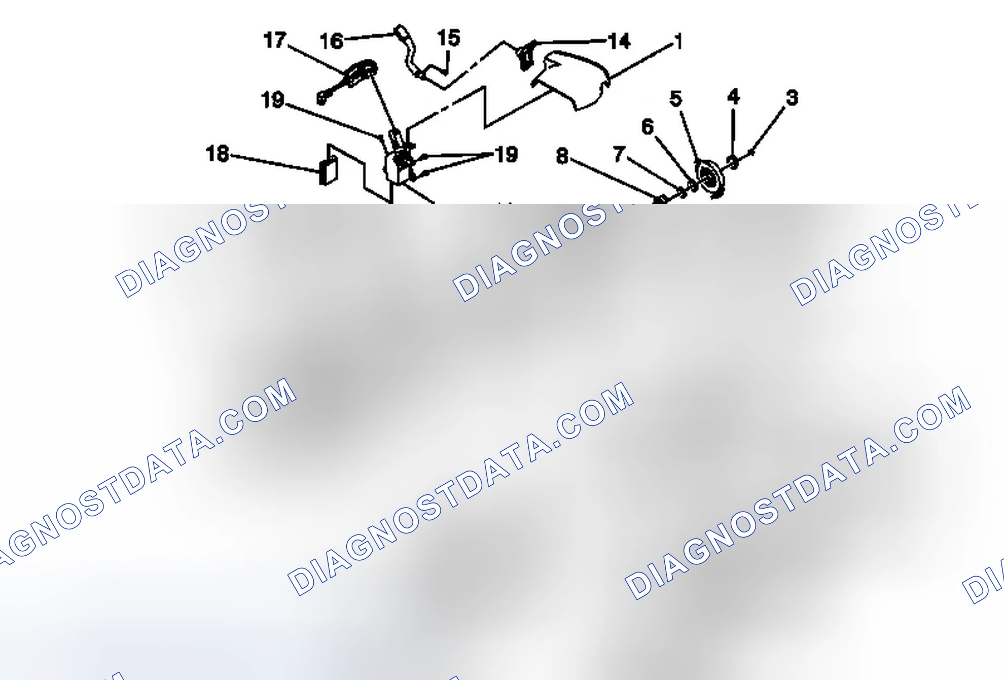 Scheme 3: Steering Column Disassembled View (Manual Tilt)