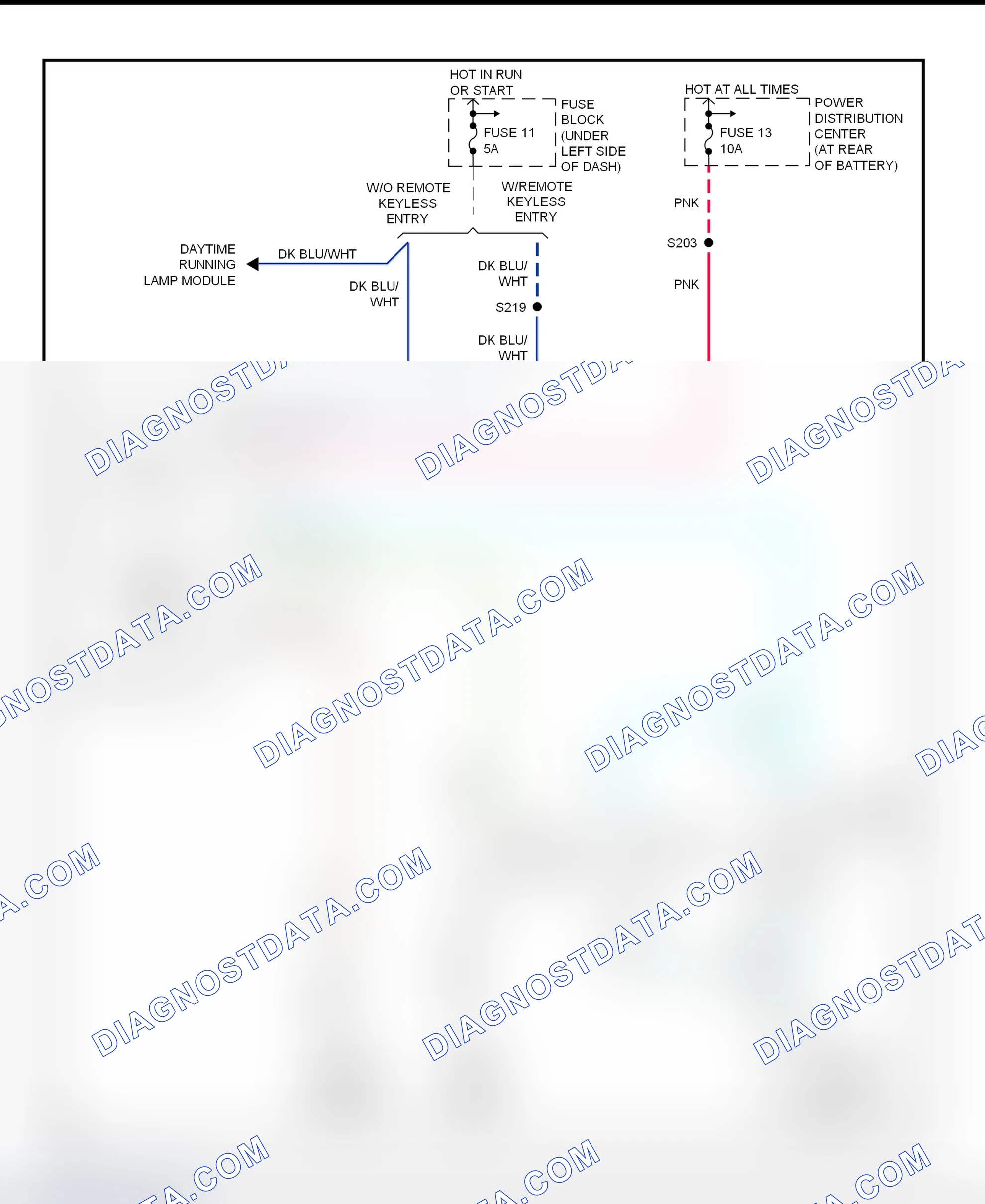 Fig. 7: Warning Systems Wiring Diagram (Neon)