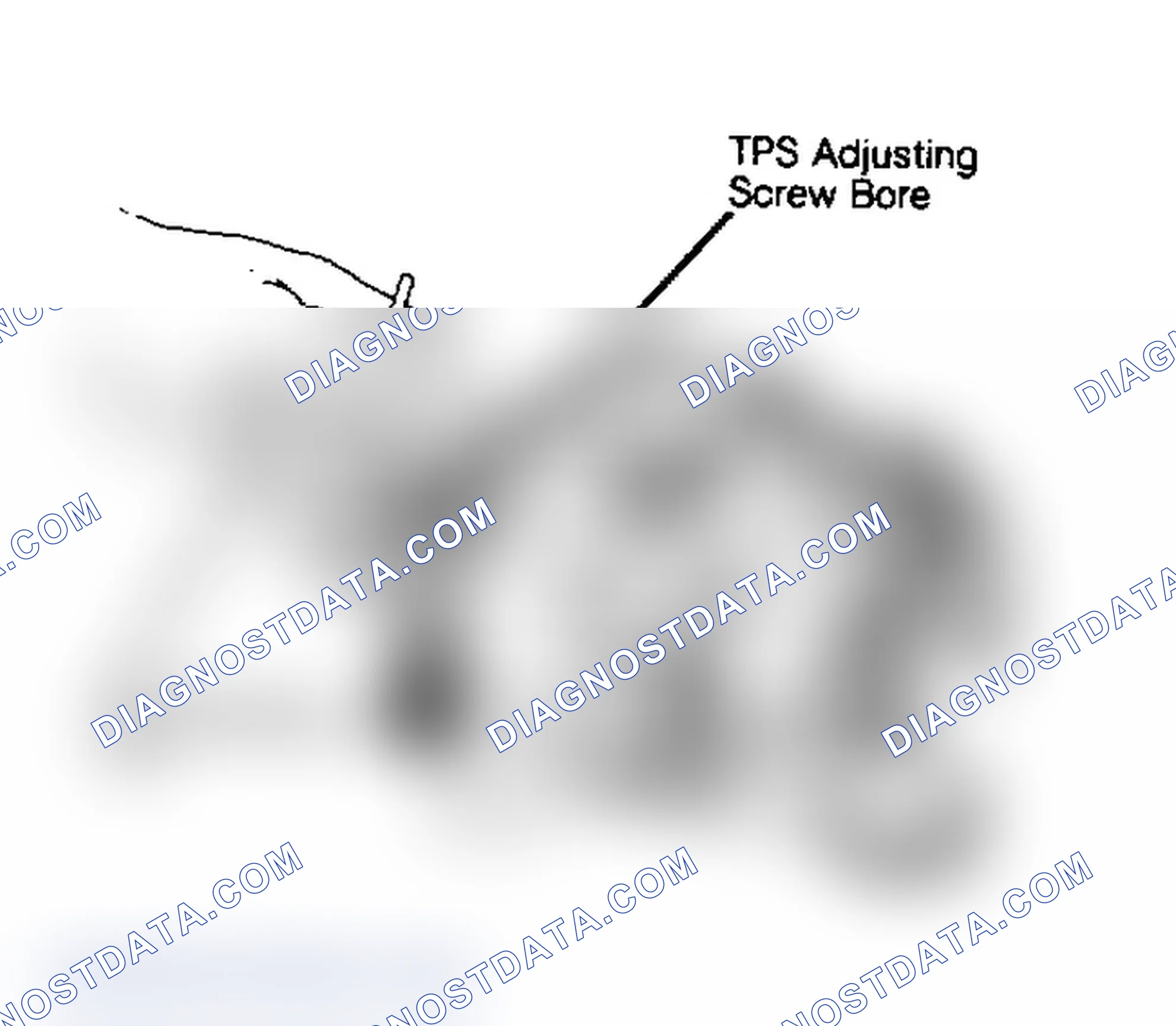 Scheme 11: TPS Adjustment Screw Location For E4ME (Plug Must Be Drilled Out To Adjust Screw)