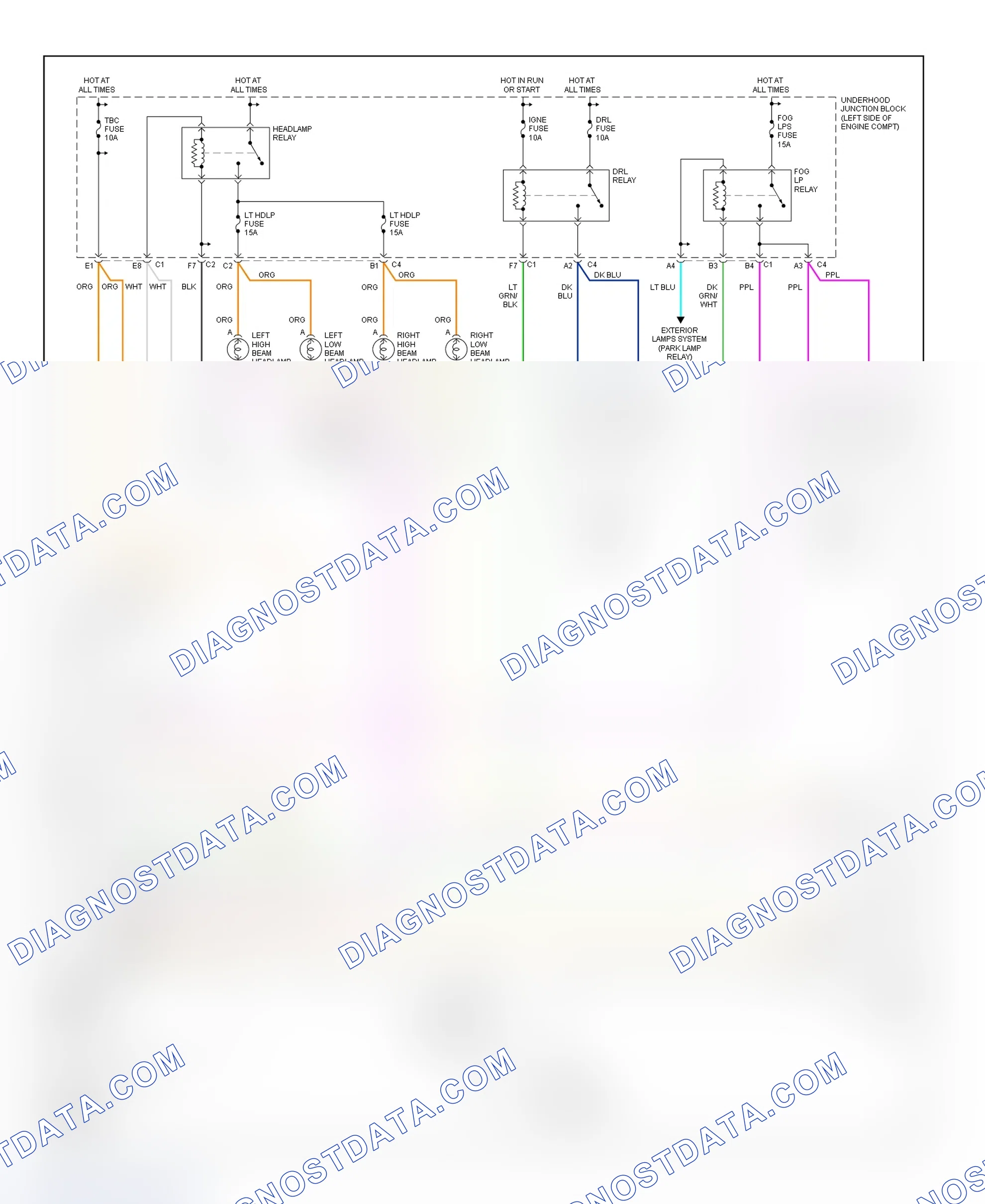 Scheme 34: Headlight Systems & Daytime Running Lights Wiring Diagram (Sierra, Silverado, Suburban, Tahoe, Yukon & Yukon XL)