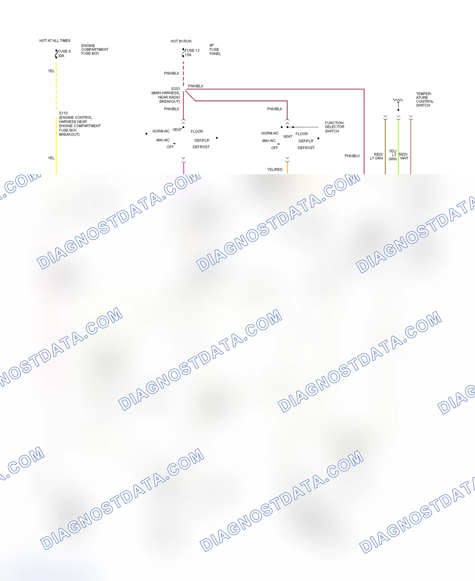 Scheme 5: Manual A/C-Heater System Wiring Diagram ("E" Series - 1 Of 2)