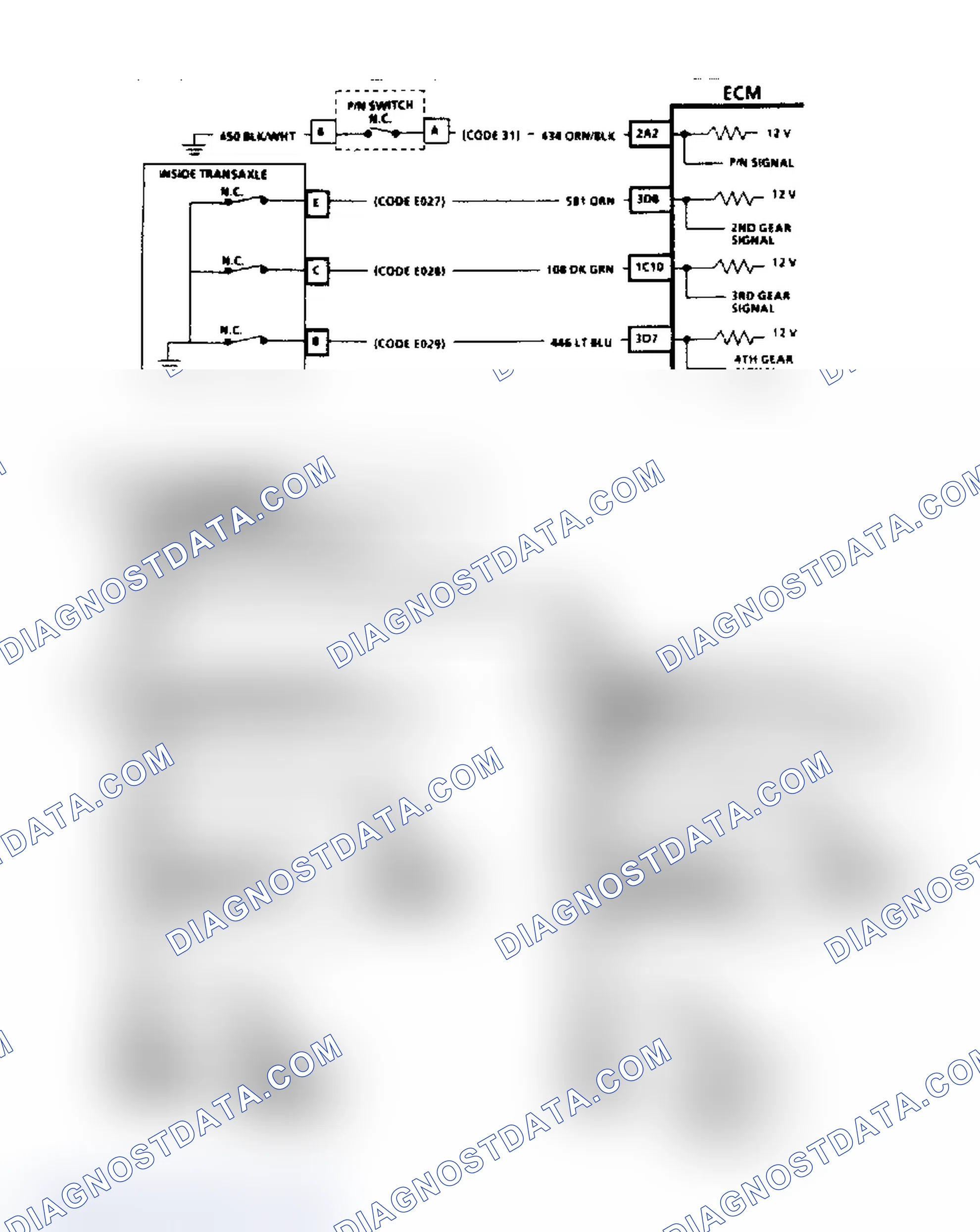 Scheme 210: Code E031 Chart (Reatta, Riviera & Toronado)