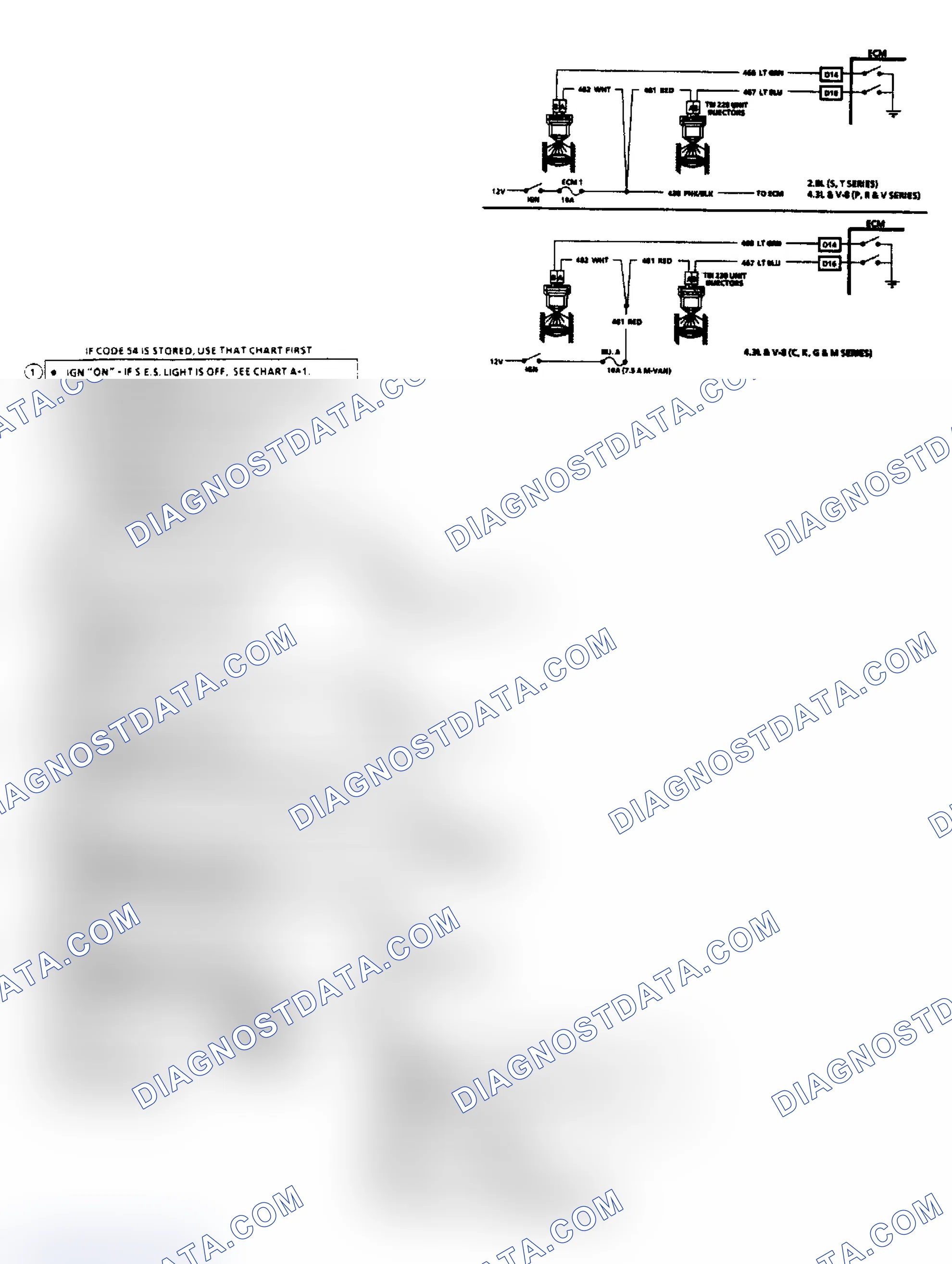 Scheme 103: Chart A3 - Engine Cranks, But Won't Run (2.8L, 4.3L, 5.0L, 5.7L & 7.4L Engines)