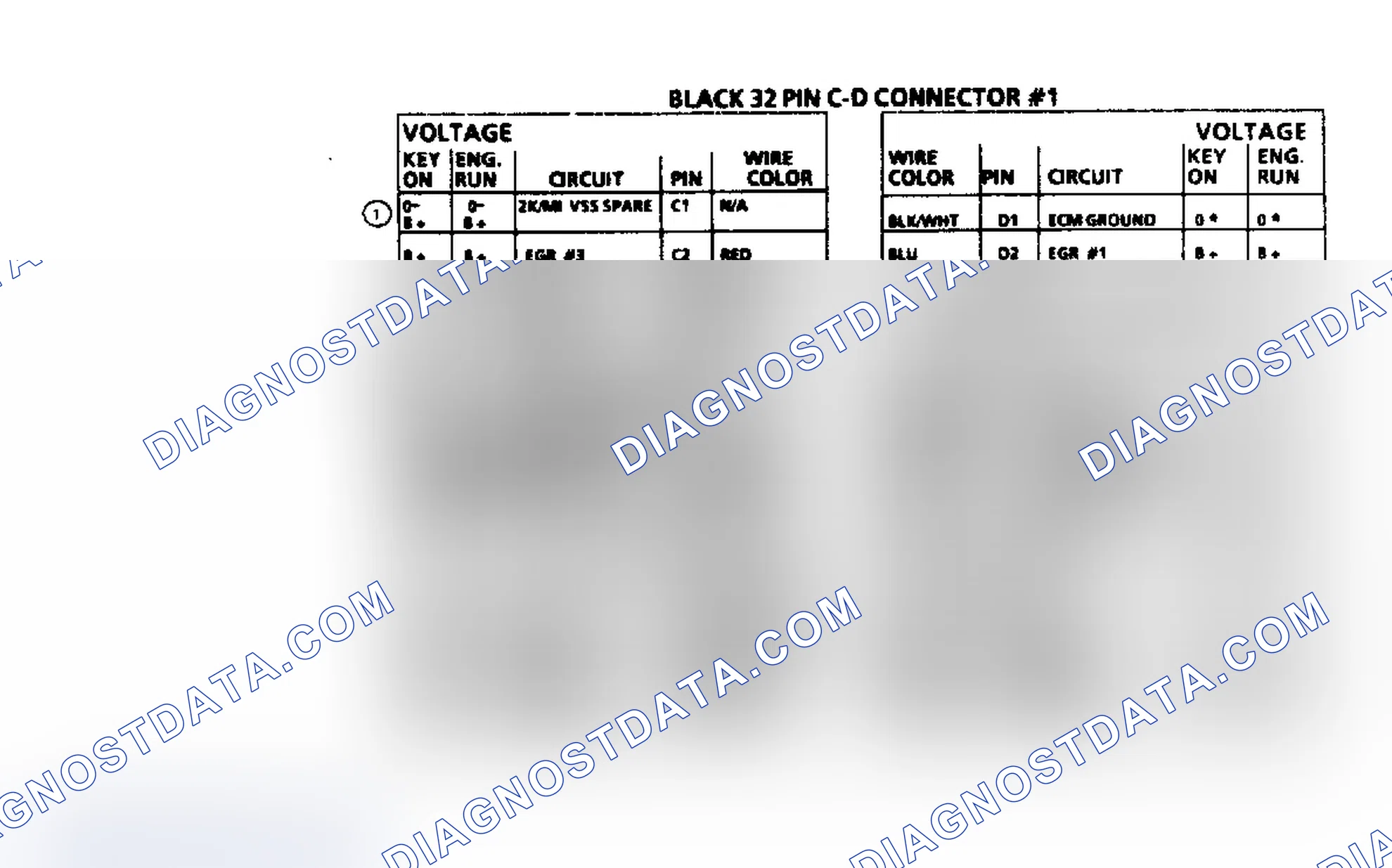 Scheme 578: 3.8L 3800 (VIN C) PFI ECM Terminal I.D. (4 Of 4)