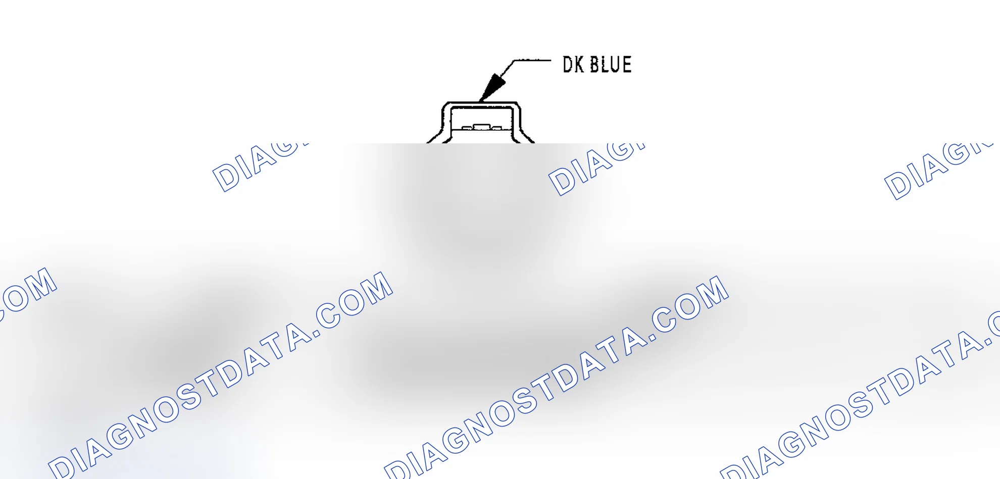 Scheme 364: OUTPUT SPEED SENSOR HARNESS CONNECTOR END VIEW