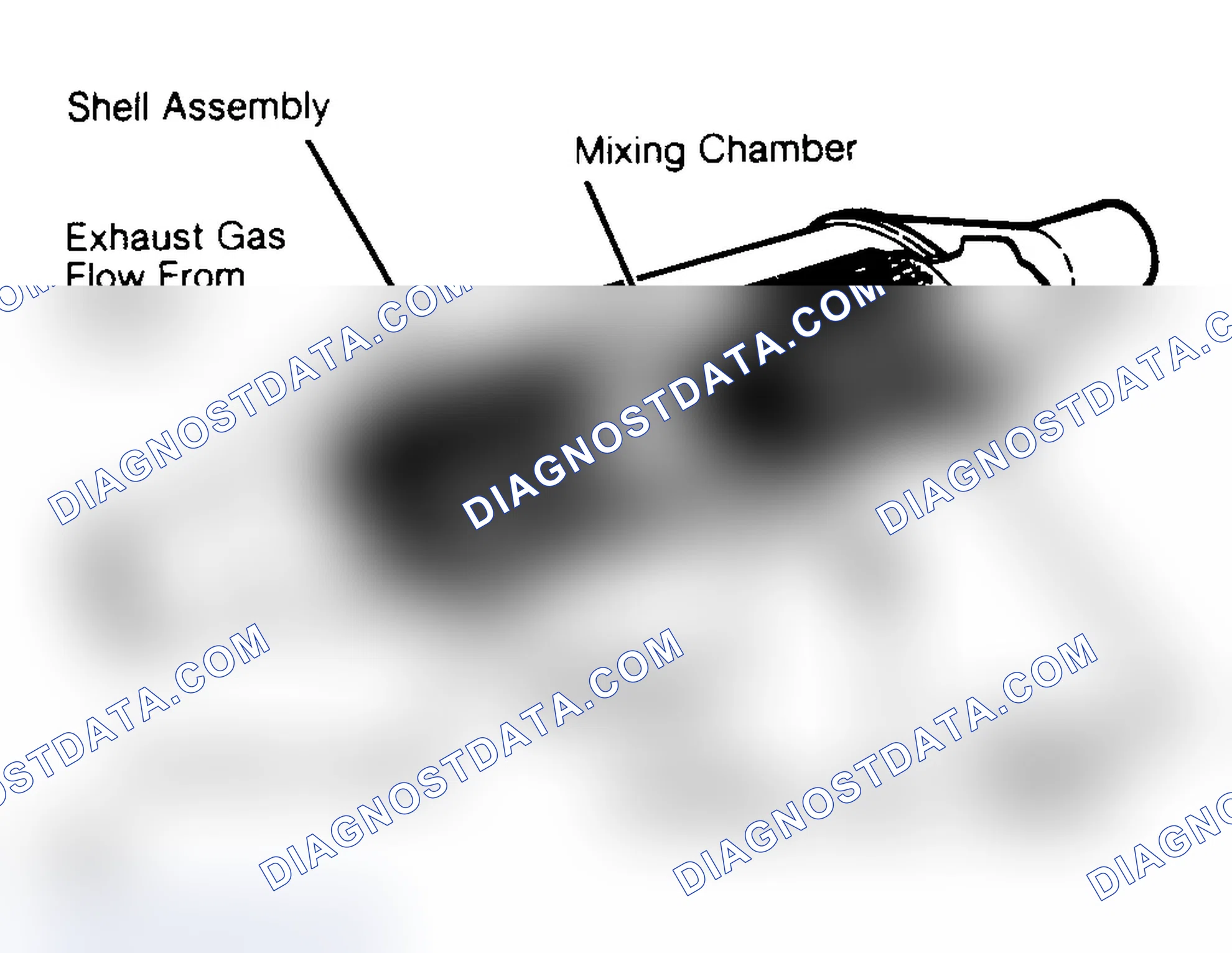 Fig. 1: Cross Section of Dual-Bed Catalytic Converter (Ford Shown; Chrysler Corp., GM & Jeep Similar)