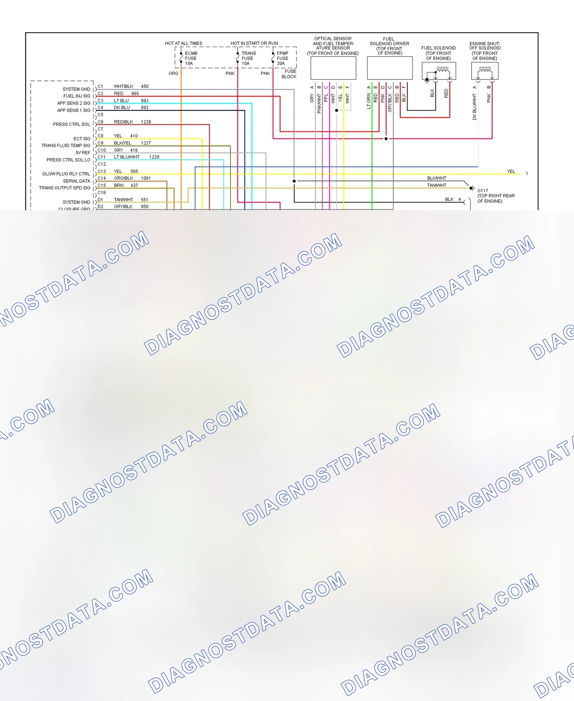 Scheme 239: Wiring Diagram (Pickup, Sierra Pickup & Van - 6.5L VIN P - 1 Of 2)