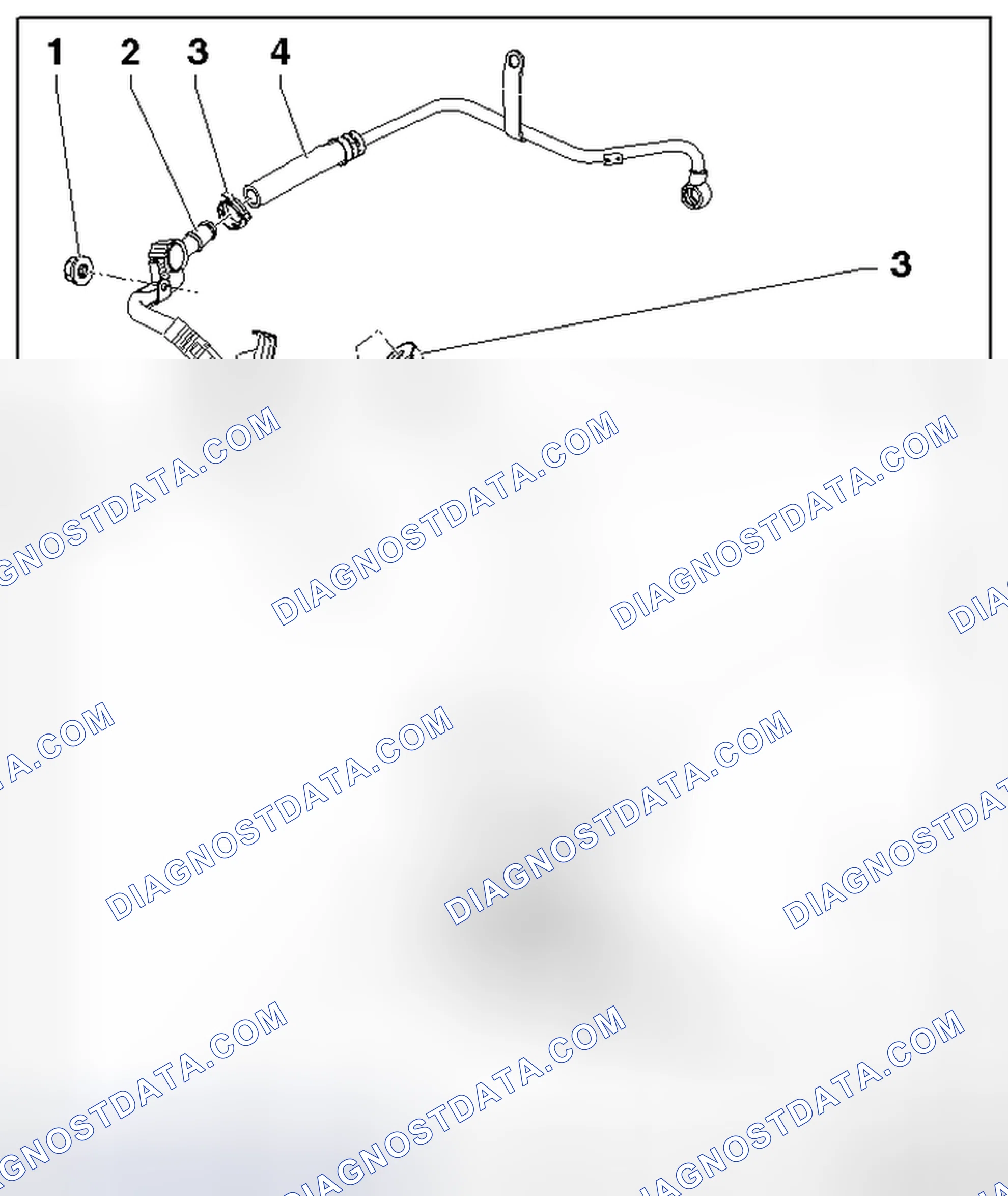 Scheme 8: Coolant Recirculation Pump -V50- OVERVIEW, WITHOUT A BYPASS THERMOSTAT
