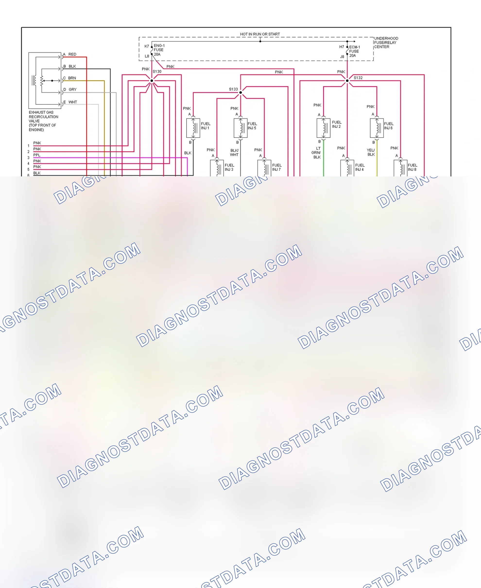 Scheme 55: PCM Wiring Diagram (Chevy Express & Savana - 5.0L & 5.7L - 2 Of 4)