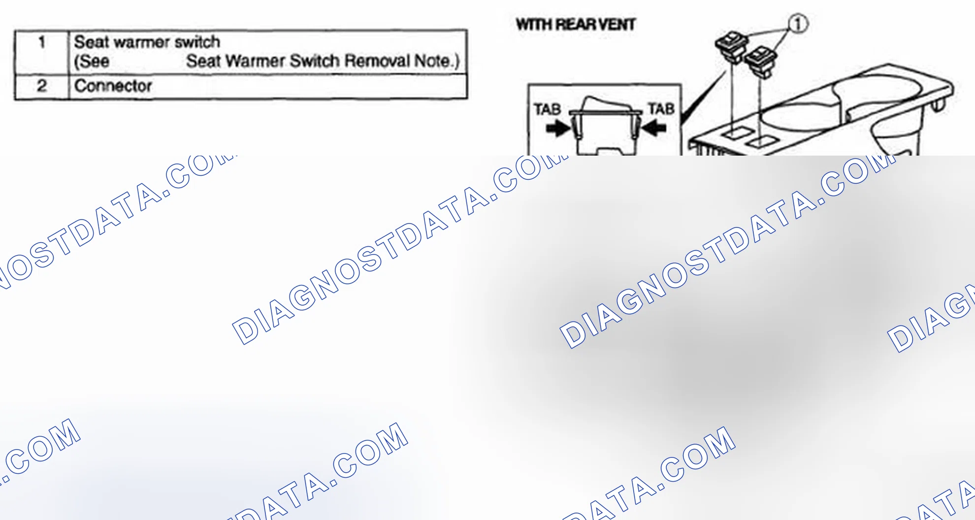 Scheme 26: SEAT WARMER SWITCH REMOVAL/INSTALLATION