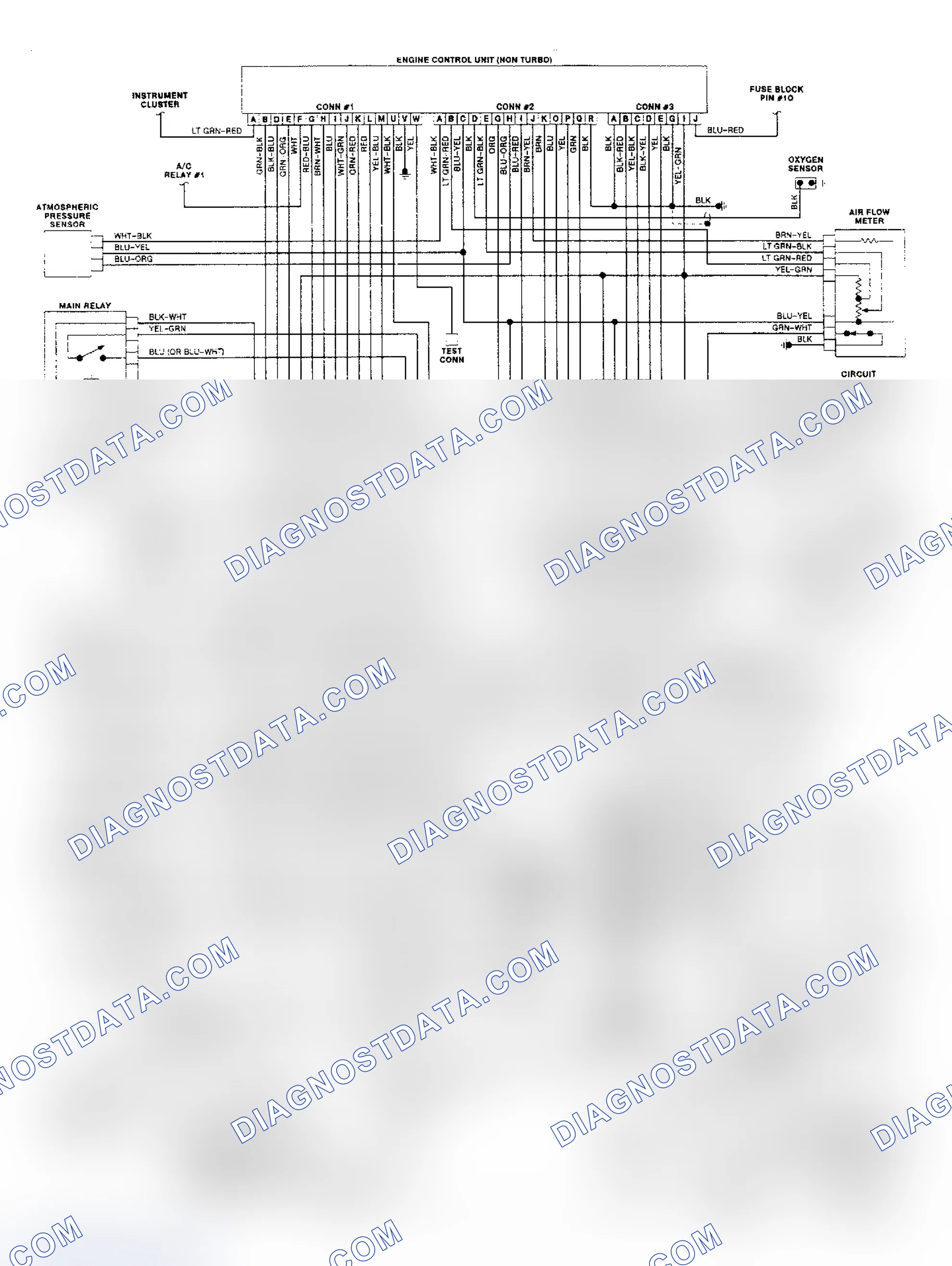 Scheme 89: Wiring Diagram for 323 EGI Non-Turbo