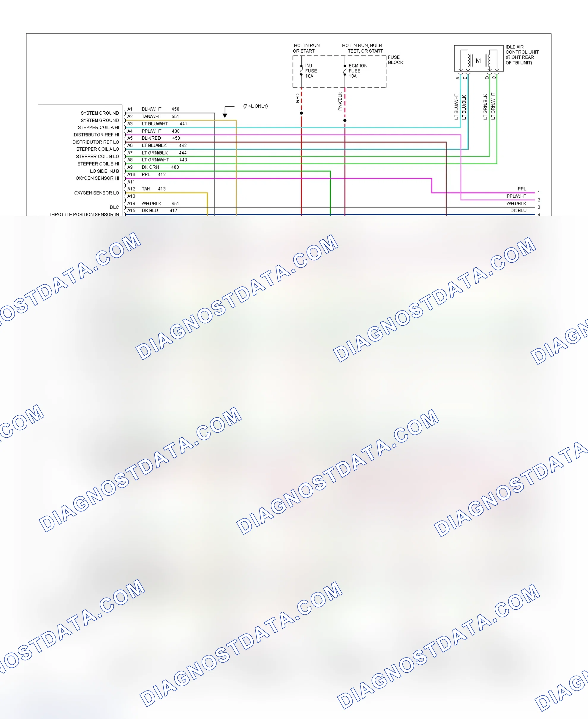 Scheme 24: Wiring Diagram (Pickup, Sierra, Suburban - 4.3L & 7.4L With M/T - 1 Of 3)