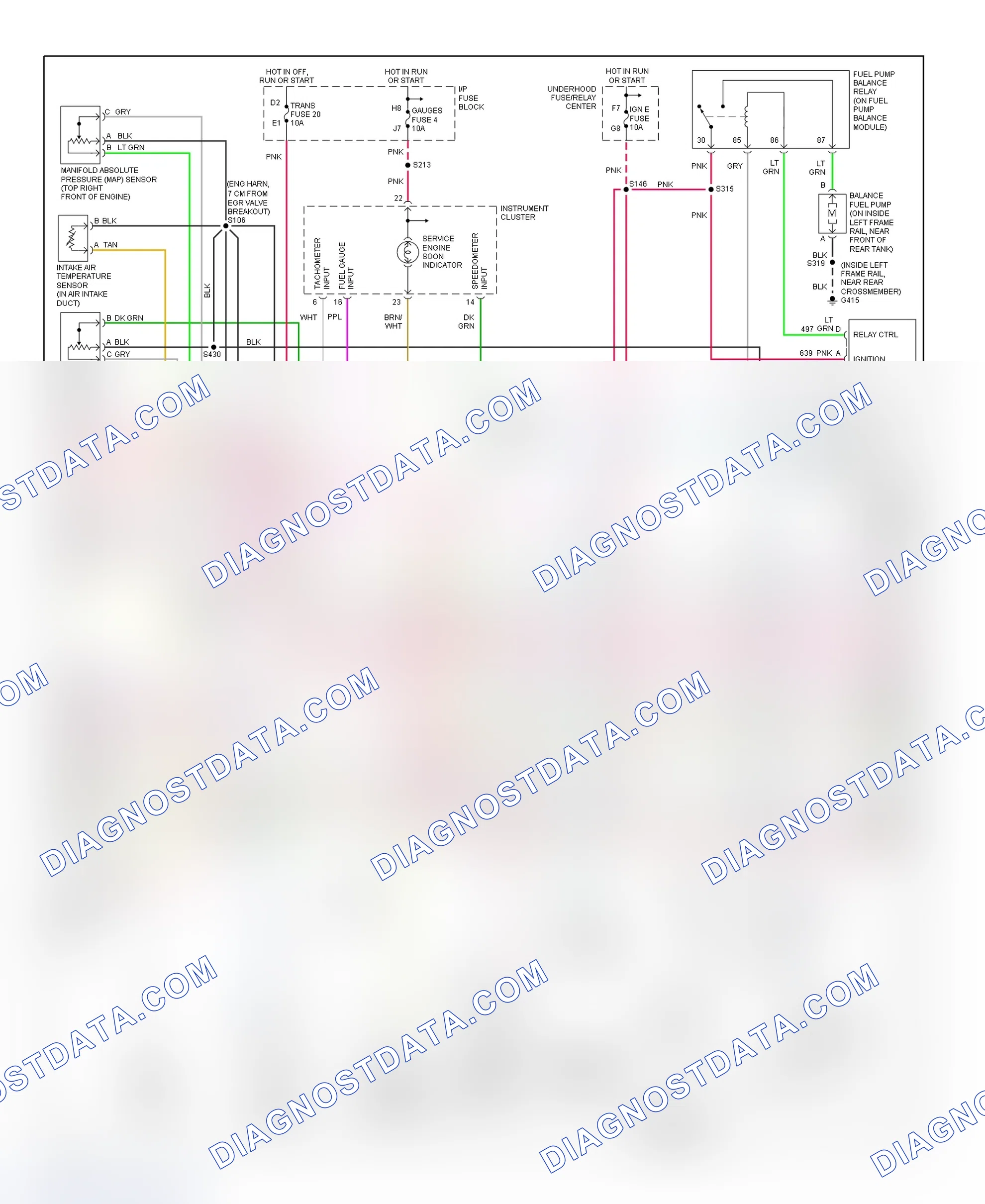 Scheme 99: PCM Wiring Diagram (Pickup - 7.4L - 3 Of 4)