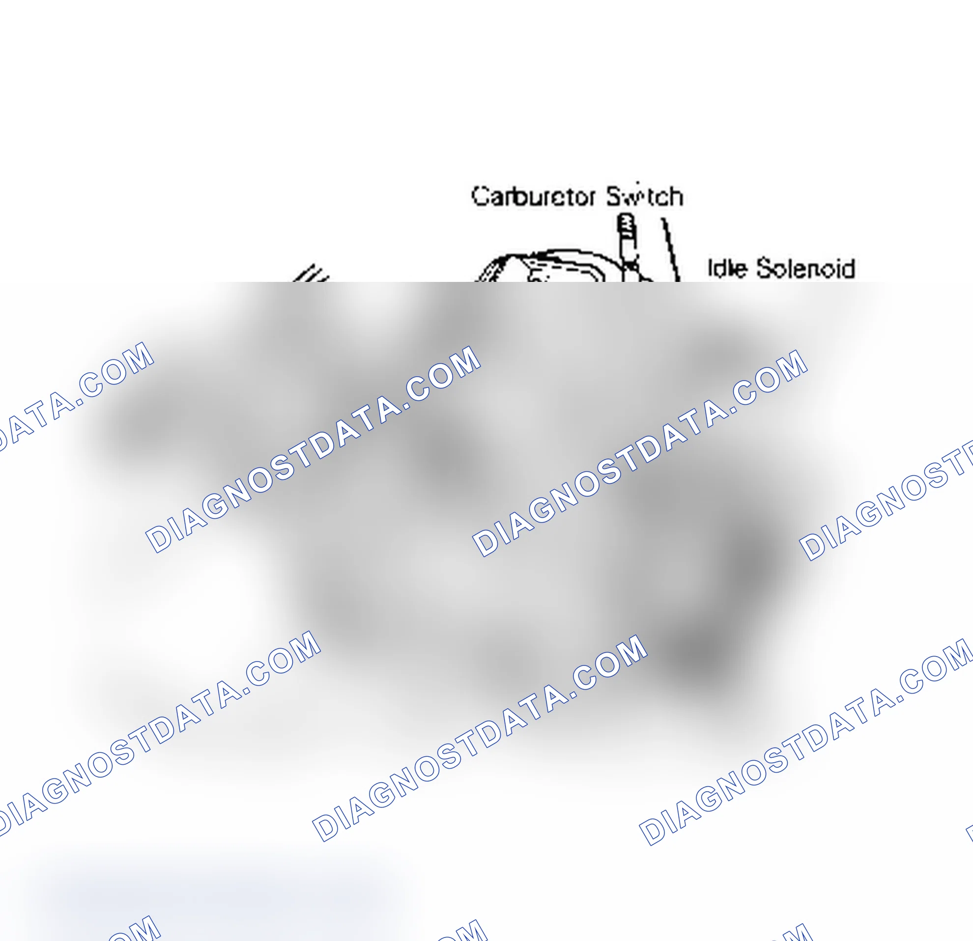 Scheme 22: Location of Carburetor Switch 1.6L engine shown (2.2L is similar).