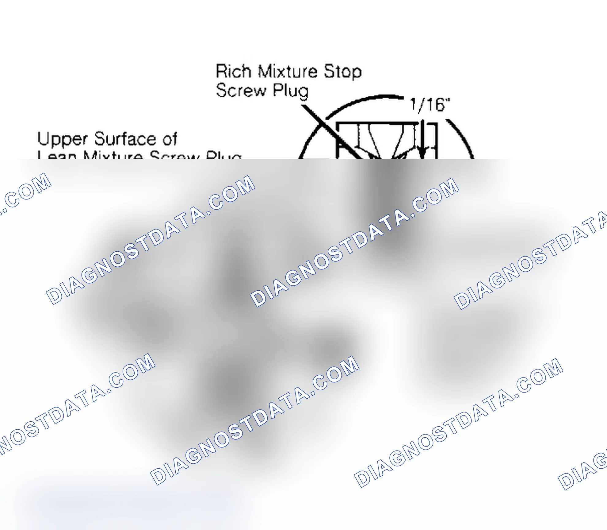 Scheme 8: Installing Lean Mixture Screw Plug & Rich Mixture Stop Screw Plug Plugs seal settings and prevent loss of fuel vapor.