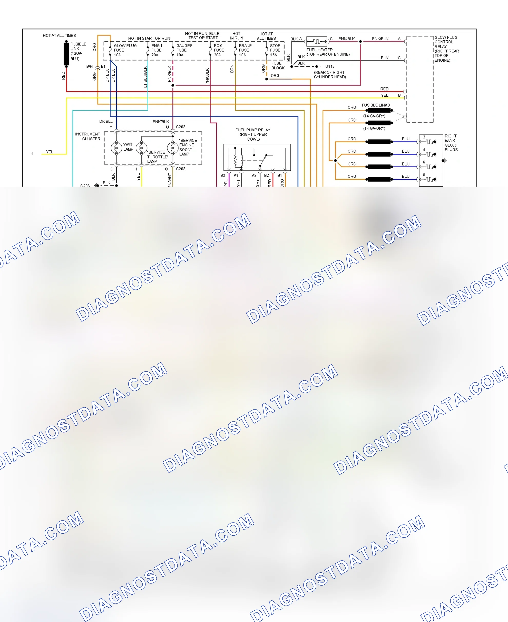 Scheme 234: Wiring Diagram ("C" & "K" Series Pickup, Sierra, Suburban, Tahoe & Yukon - Diesel VIN F & S With 4L80-E - 2 Of 2)
