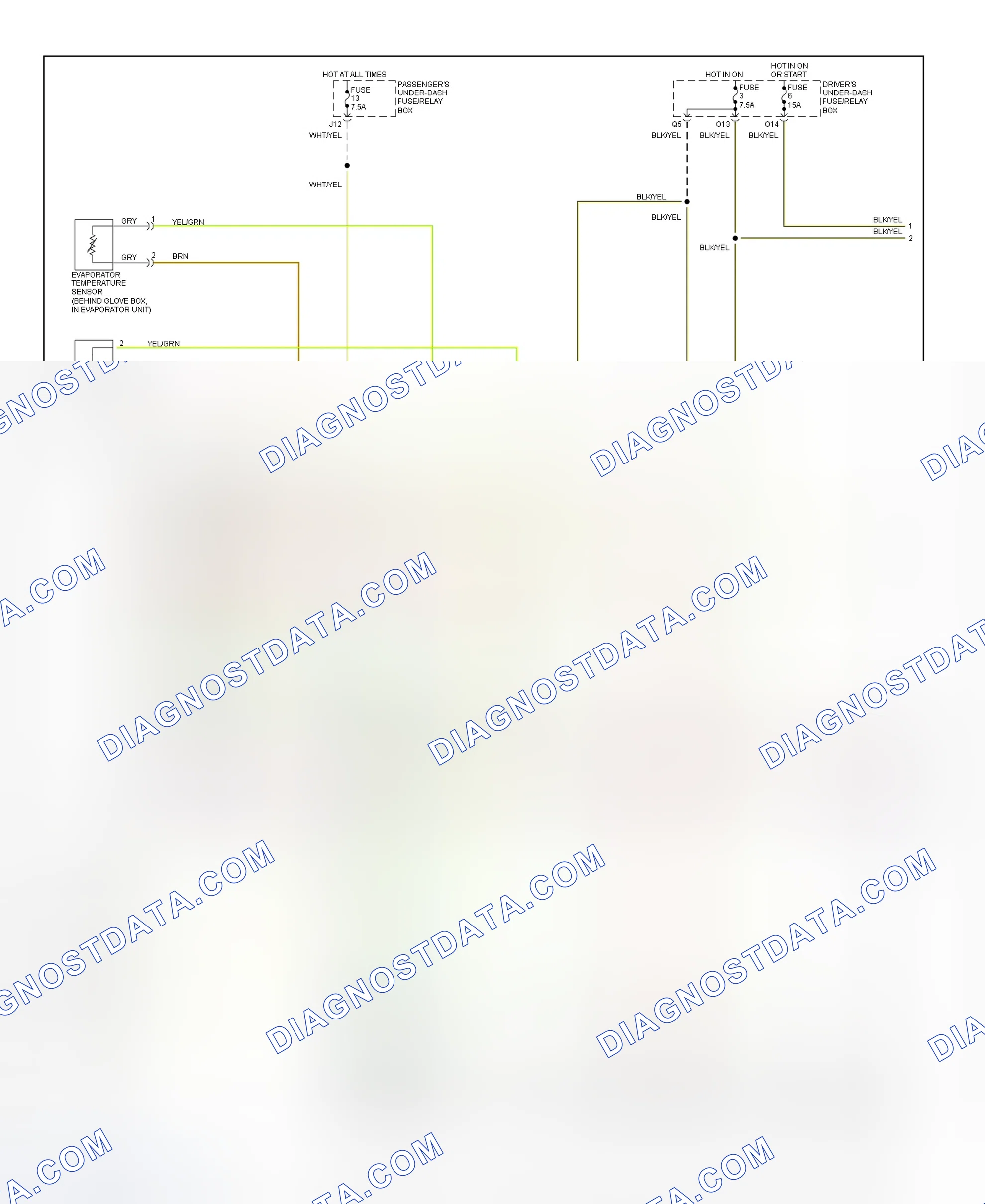 Scheme 2: Automatic A/C-Heater System Wiring Diagram (1 Of 2)
