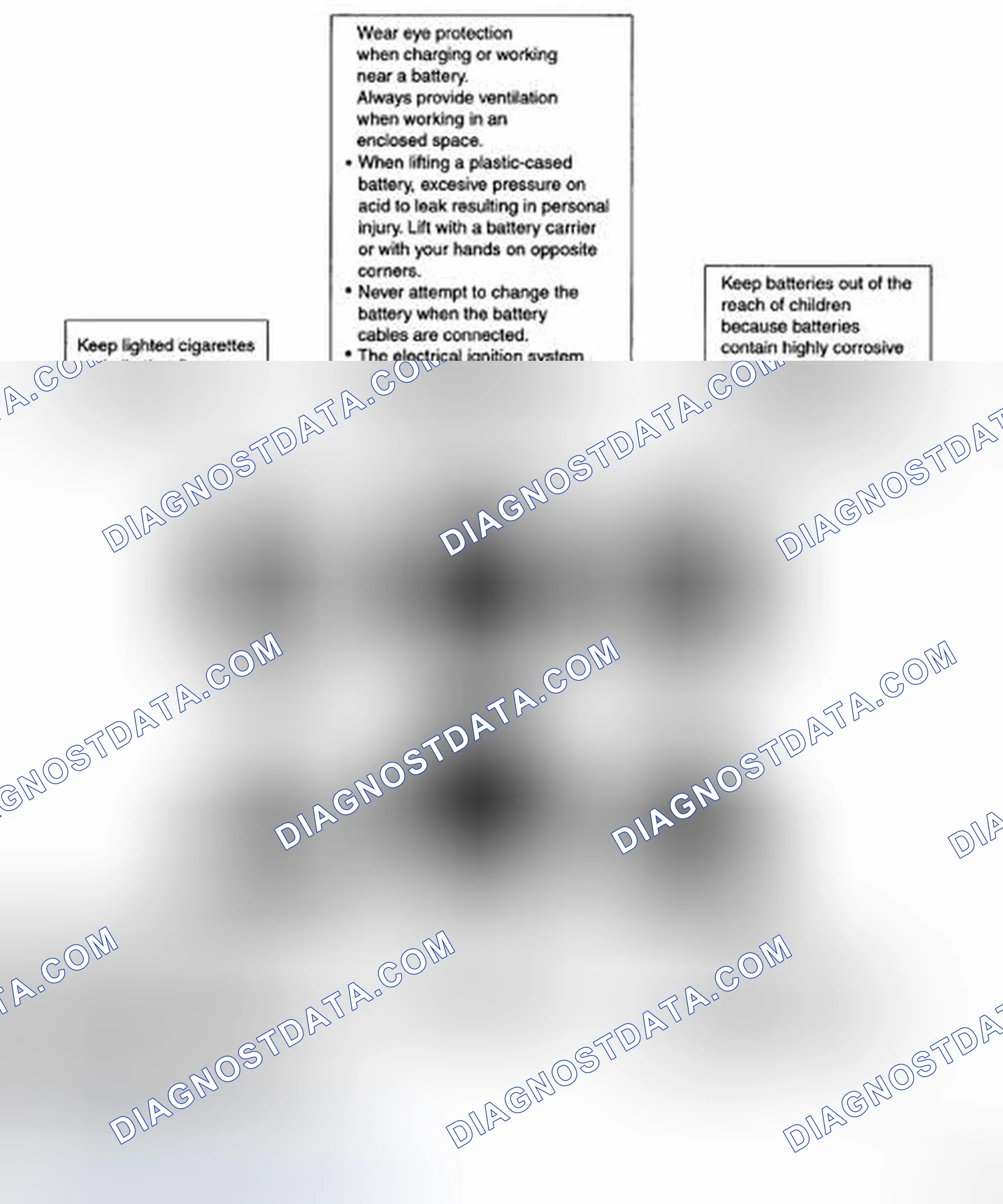 Scheme 18: BATTERY CAUTION LABEL DESCRIPTION