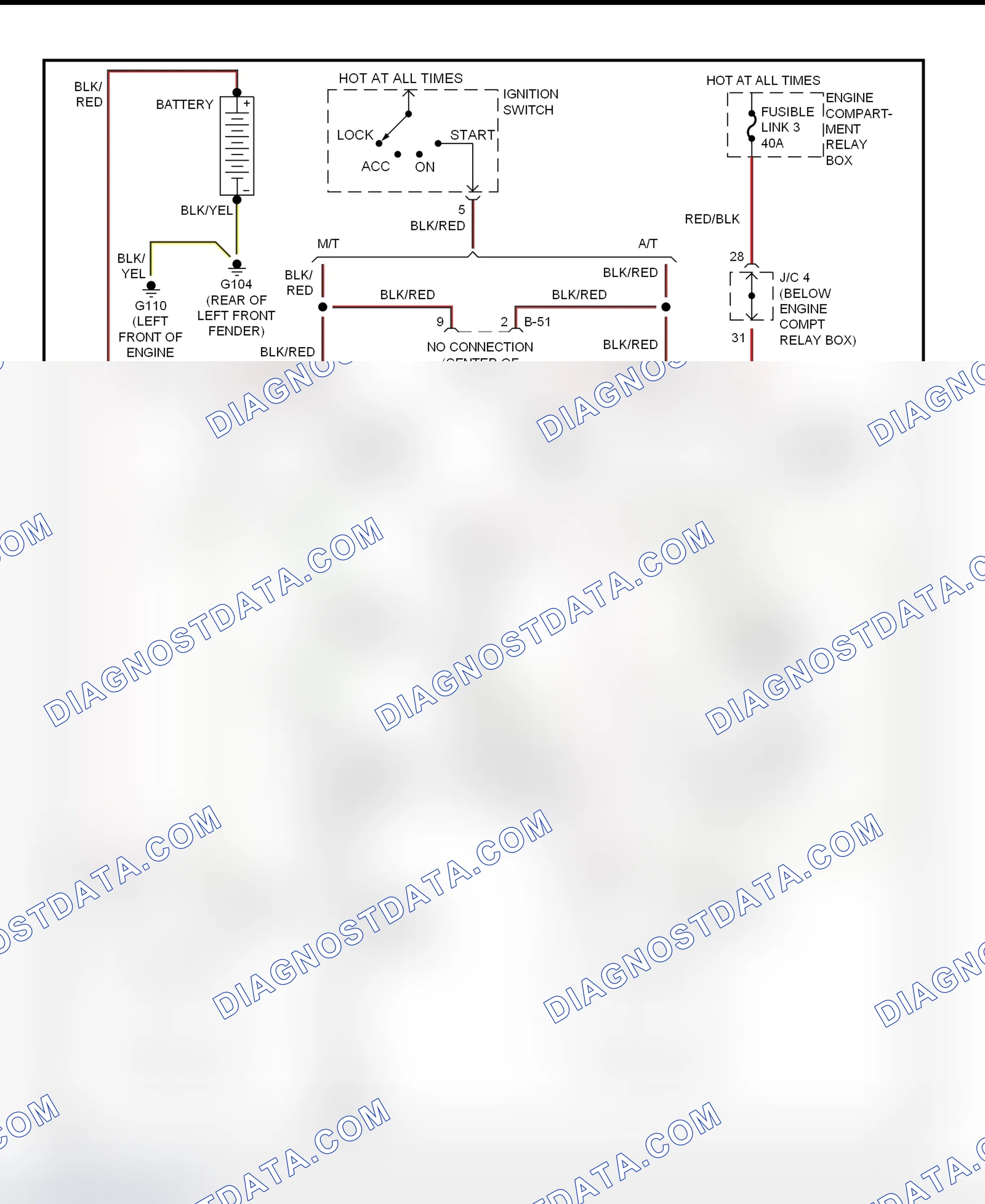 Scheme 3: Starting System Wiring Diagram (Without Anti-Theft)