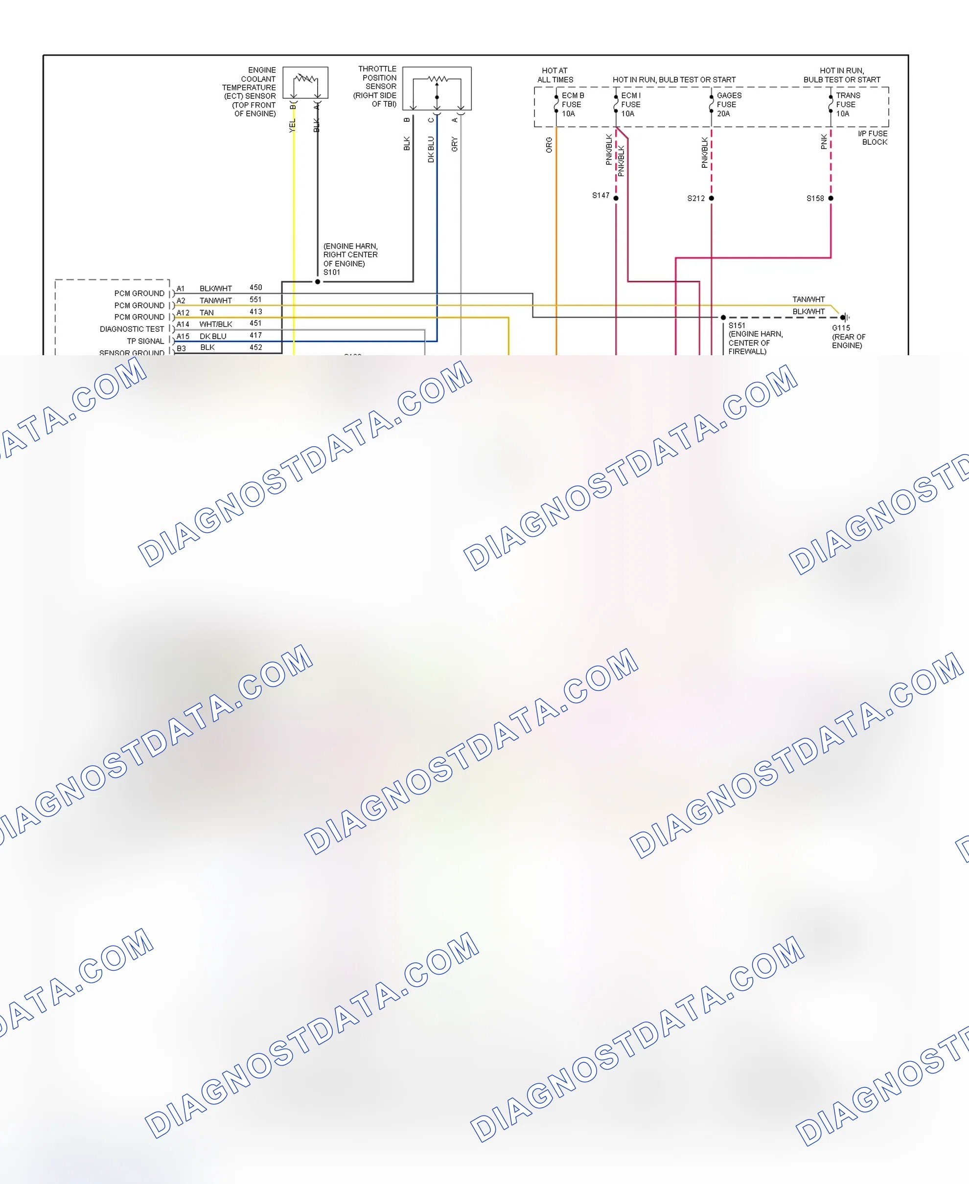 Scheme 207: 1995 "G" Series - 4.3L, 5.0L & 5.7L (Van) Wiring Diagram