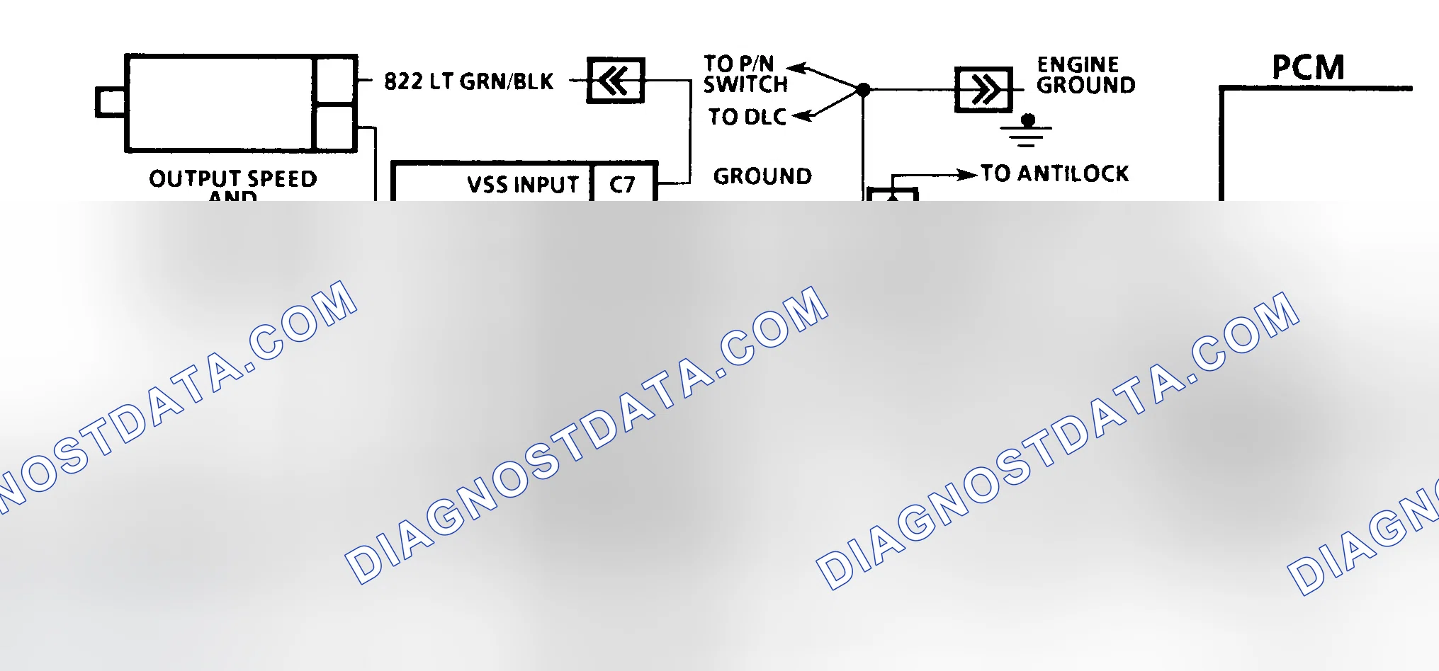 Scheme 175: DTC 16 Schematic ("C" & "K" Series) Vehicle Speed Signal Buffer Fault