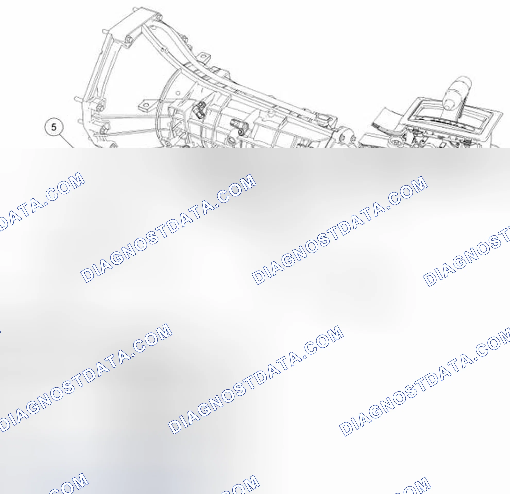 Scheme 8: Identifying Selector Lever Cable And Bracket Remove/Install Components