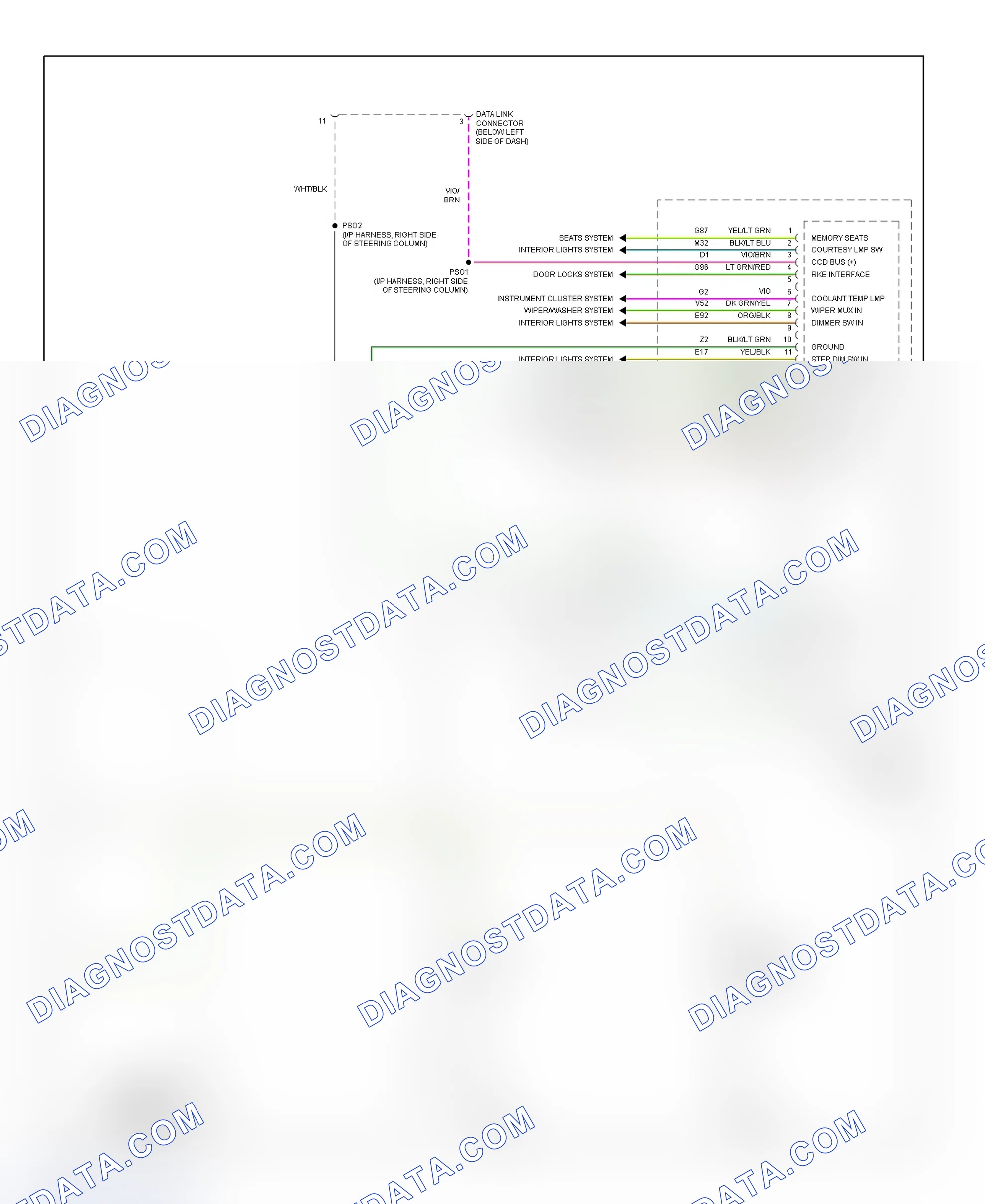 Scheme 76: BCM Wiring Diagram (Caravan, Town & Country, & Voyager - 2 Of 2)