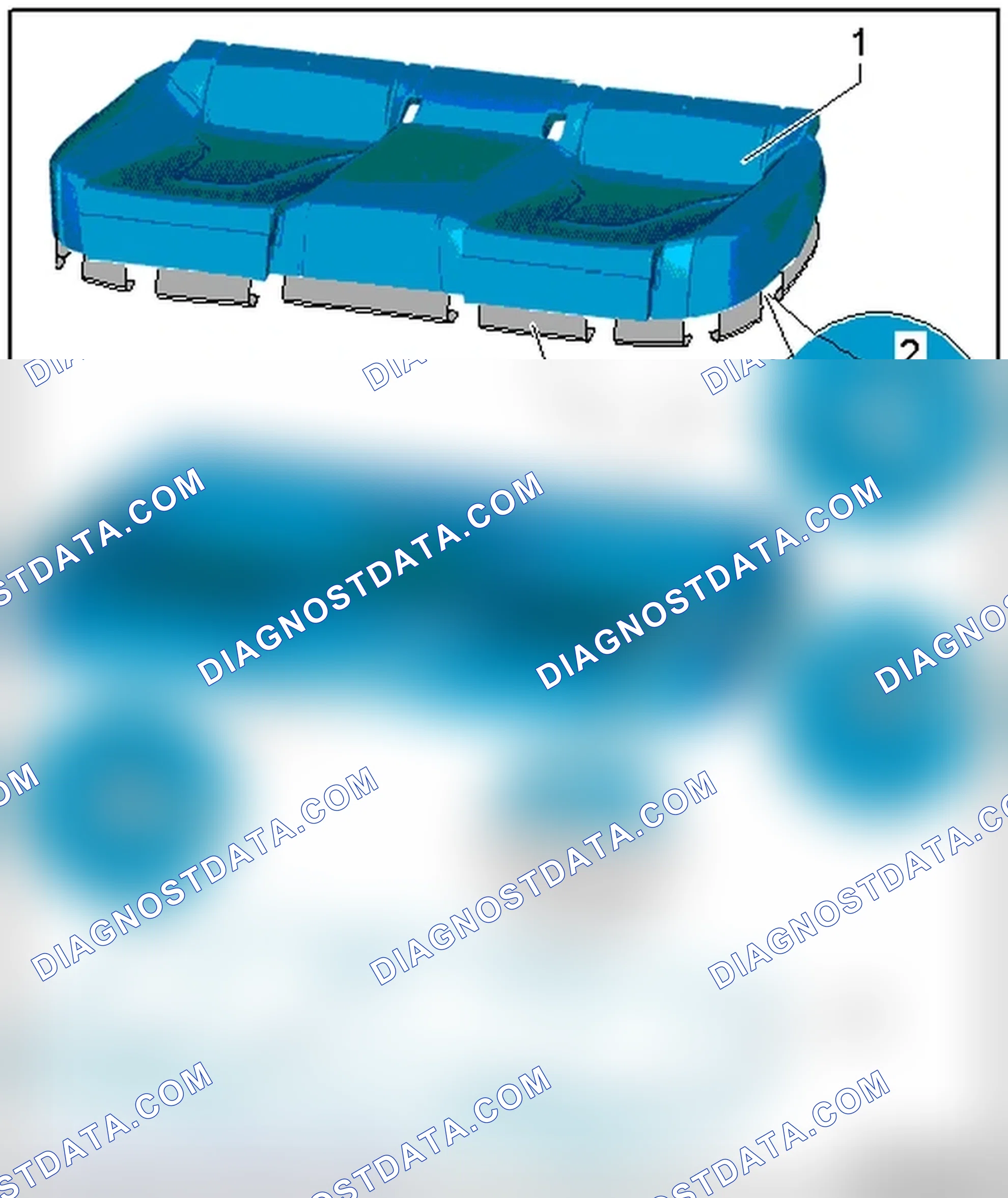 Scheme 379: BENCH SEAT WITHOUT CENTER STORAGE COMPARTMENT OVERVIEW
