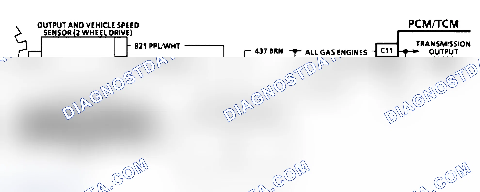Scheme 265: OUTPUT SPEED SENSOR CIRCUIT CHECK - 2WD EXCEPT "C" & "K" SERIES
