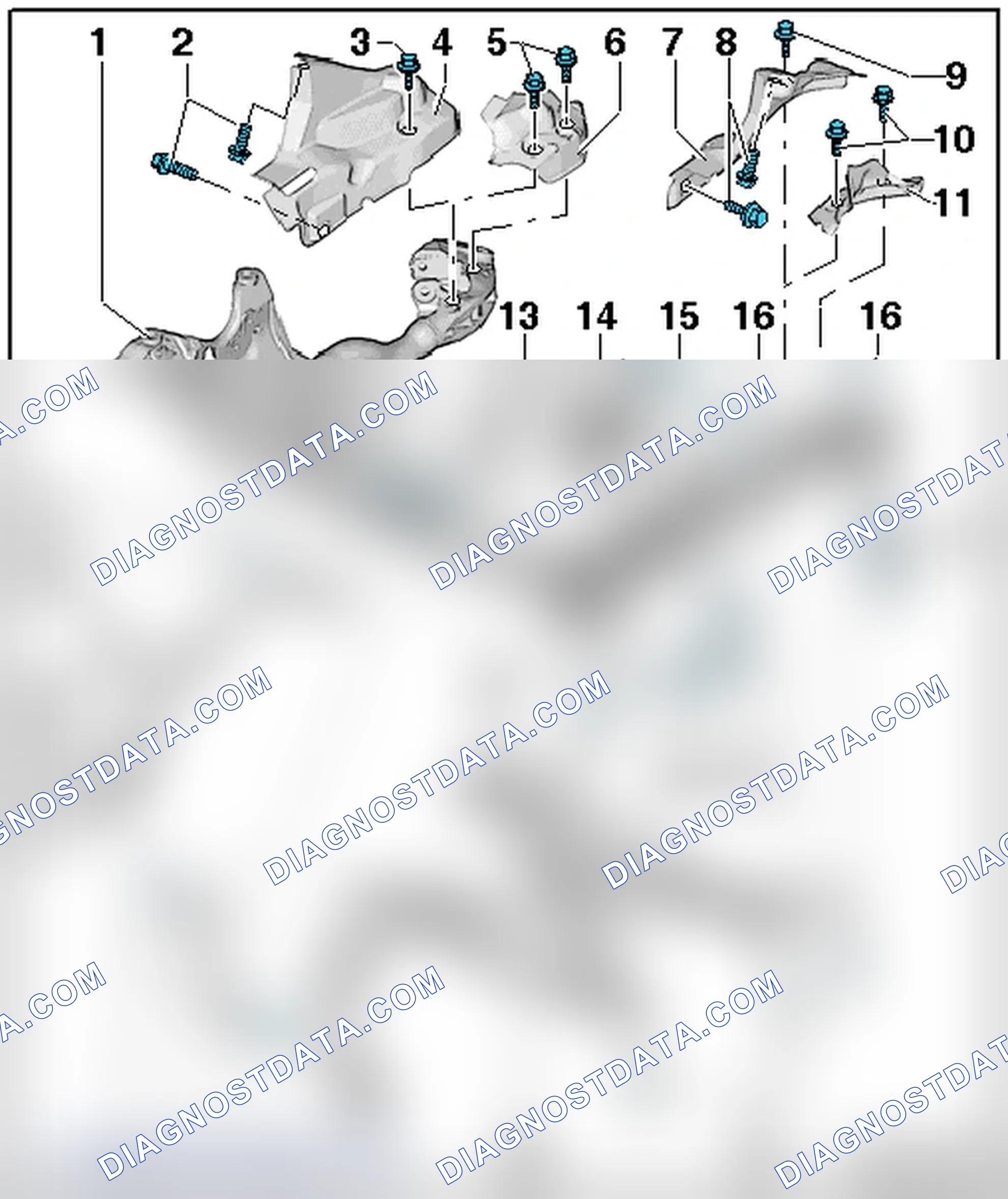 Scheme 4: SUBFRAME, CROSSBRACE, STABILIZER BAR, COUPLING ROD AND SUBFRAME SHIELD ASSEMBLY OVERVIEW