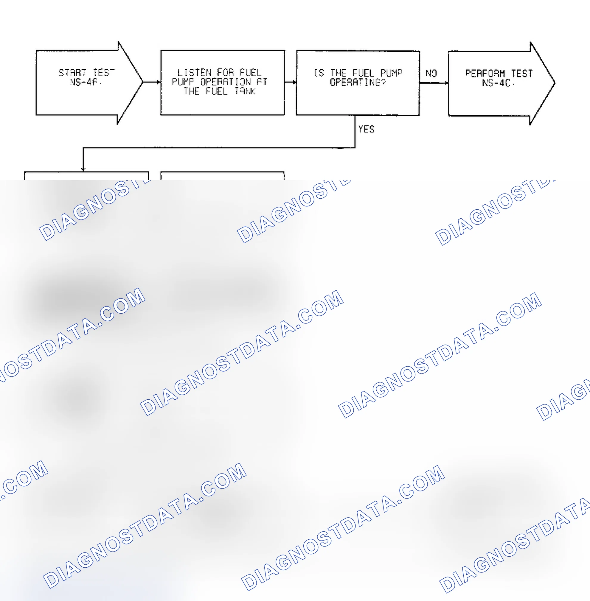 Scheme 546: Test NS-4A, (1 of 3) Fuel Filter, Fuel Pump Fuel Pressure & Power to Fuel Pump