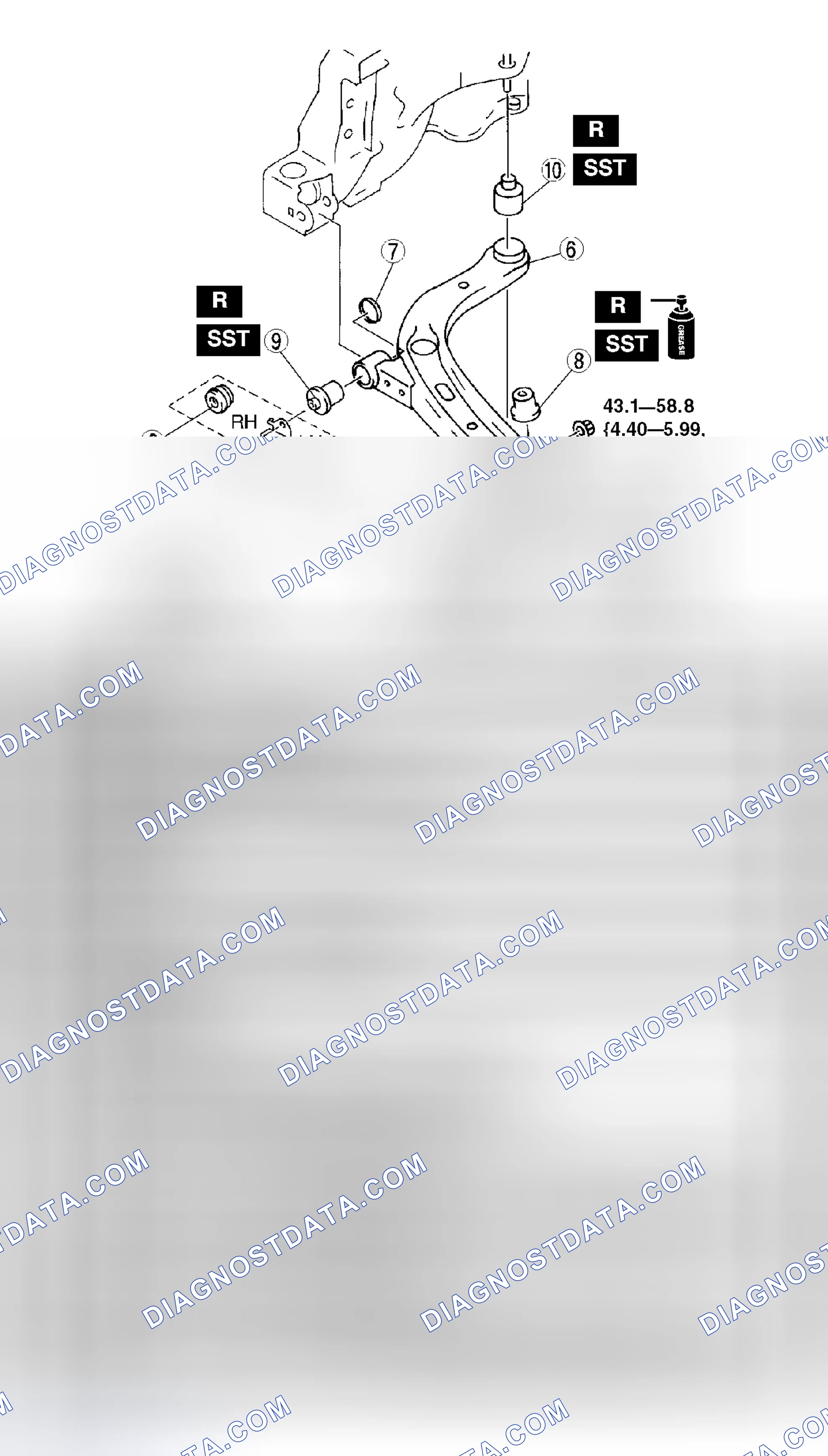 Scheme 3: FRONT LOWER ARM REMOVAL/INSTALLATION