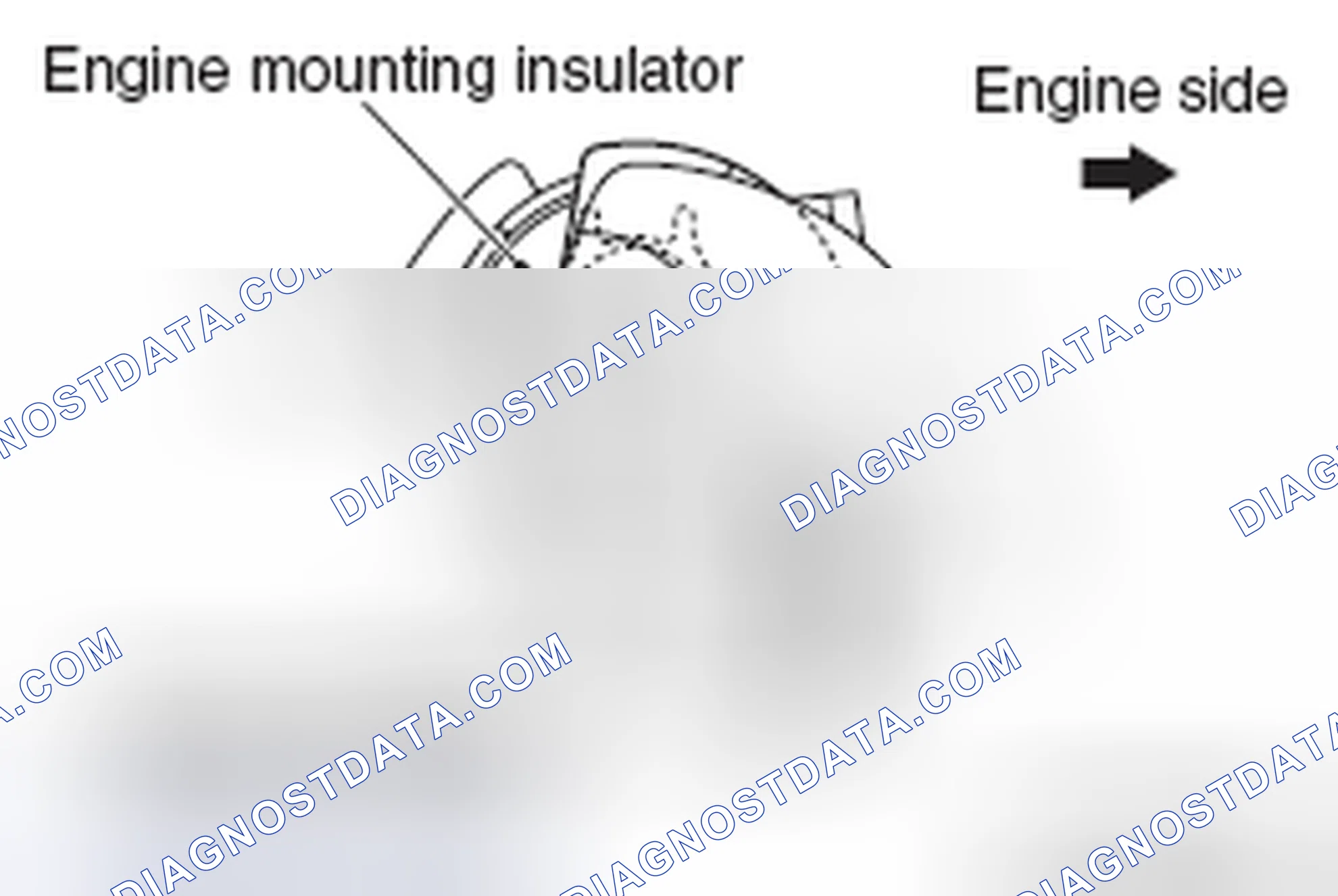 Scheme 255: >> A << ENGINE MOUNTING INSULATOR STOPPER INSTALLATION