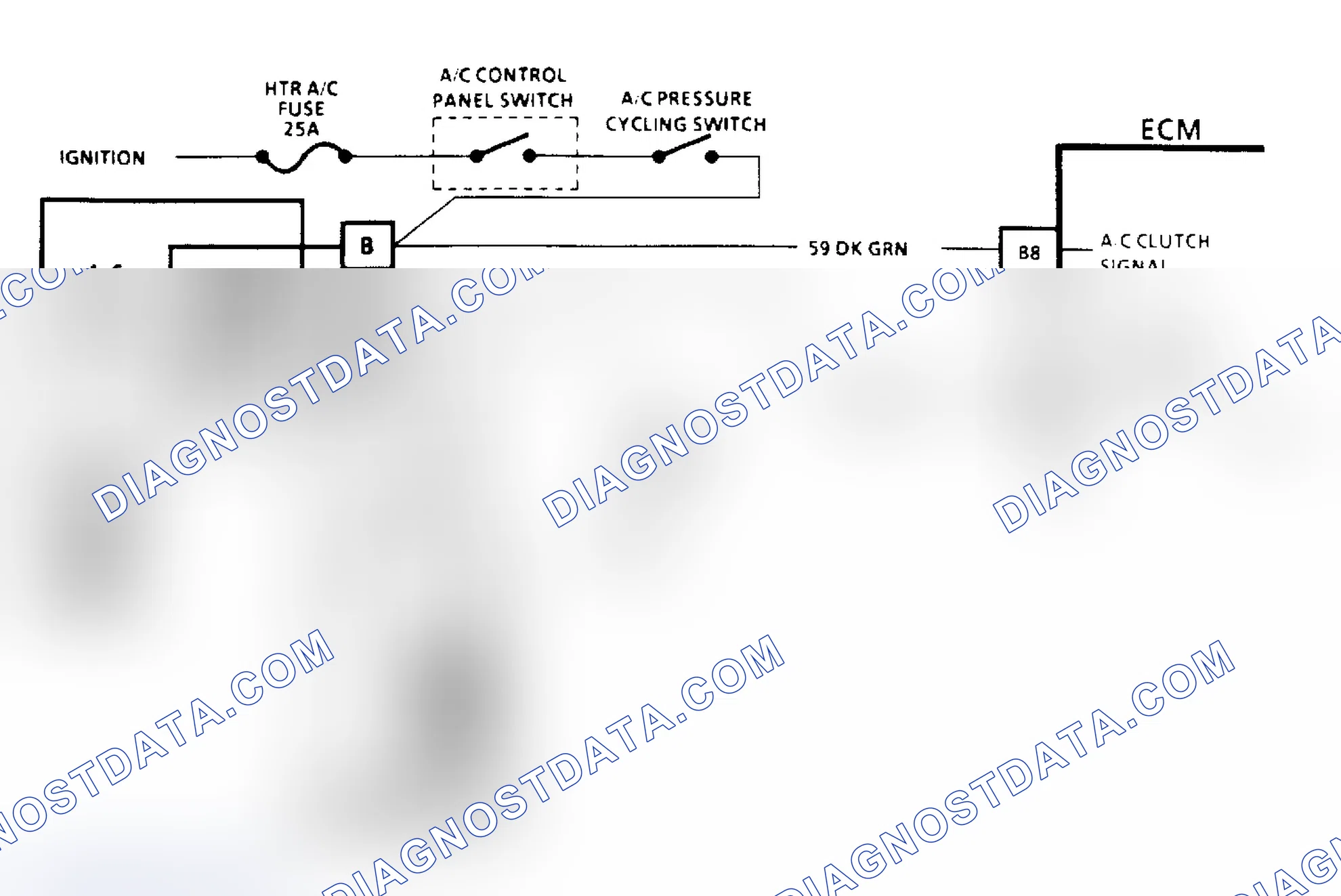 Scheme 102: A/C Clutch Control Diagnosis Schematic (2.8L) (2 of 3)