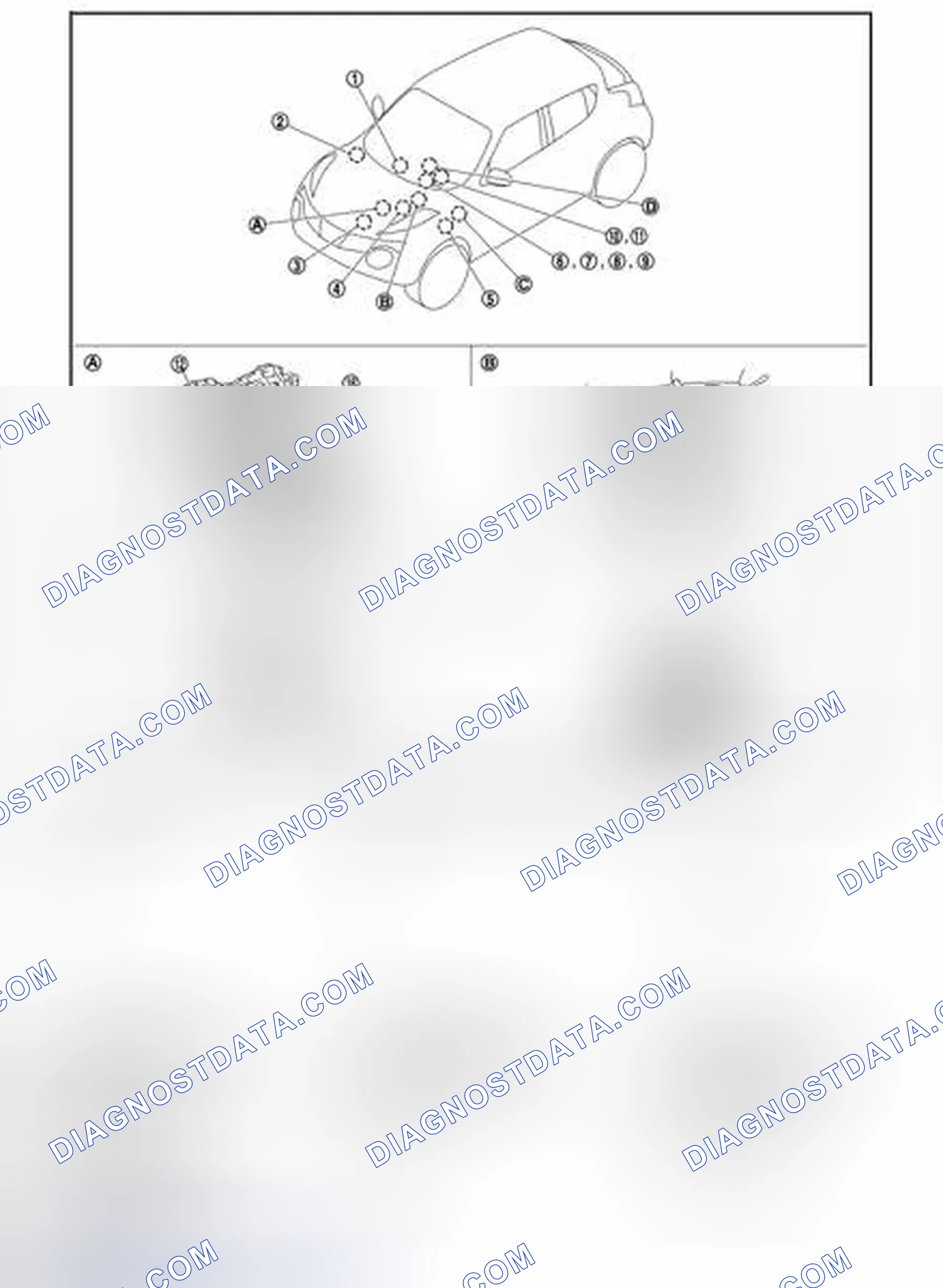 Scheme 123: CVT CONTROL SYSTEM: Component Parts Location