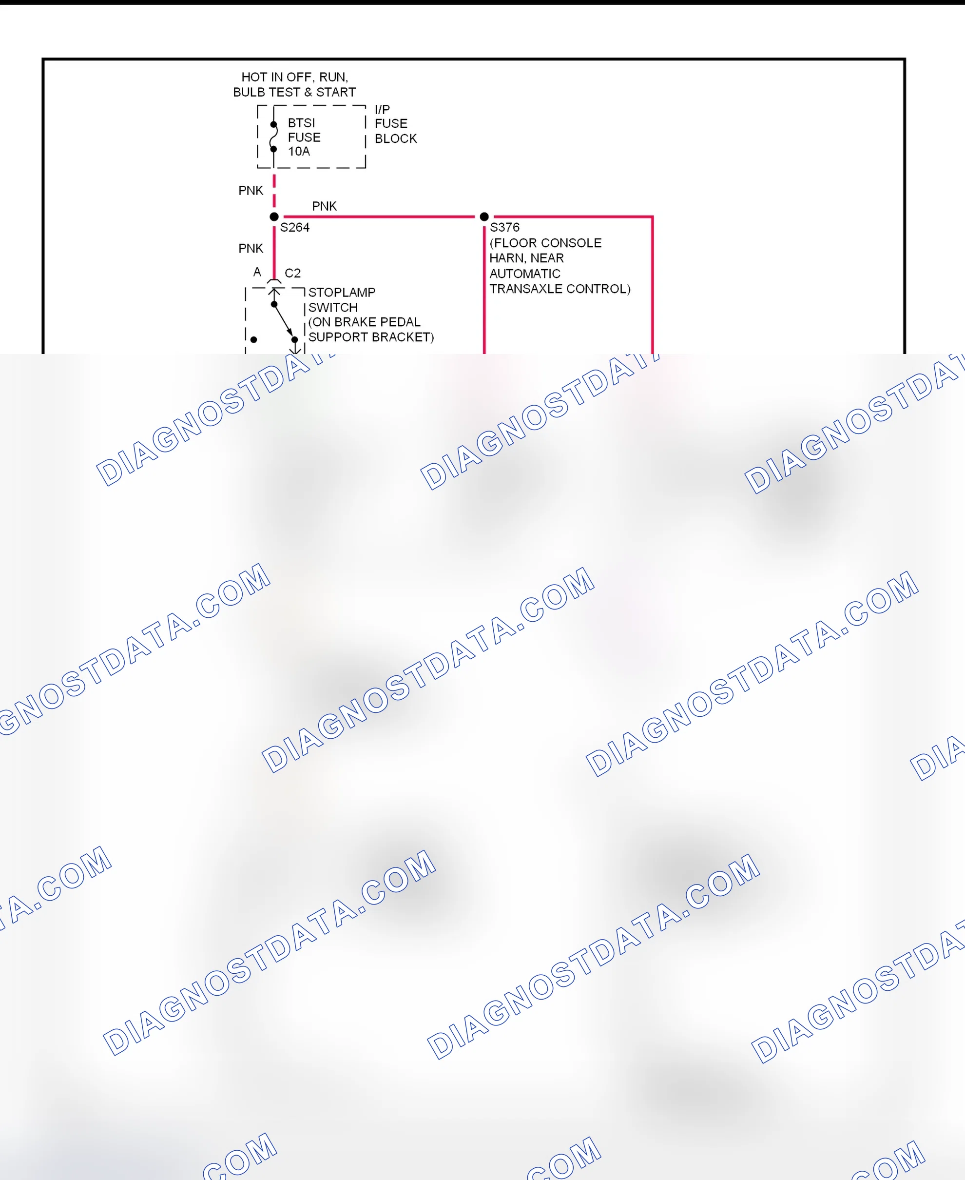 Fig. 40: Shift Interlock System Wiring Diagram (Grand Prix)