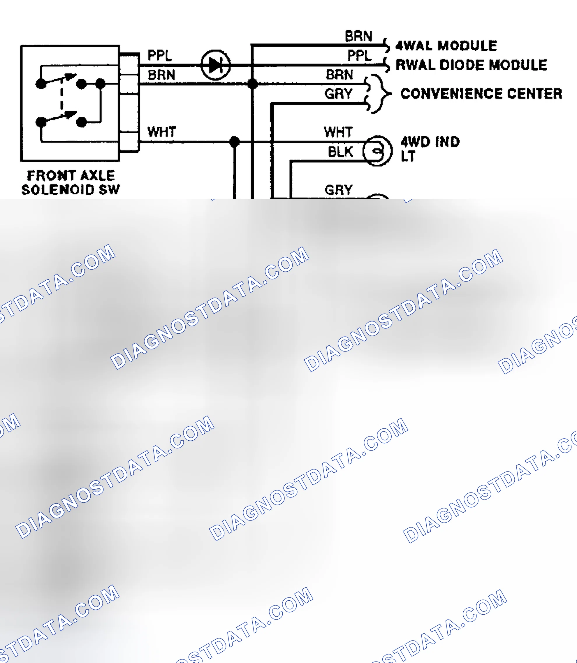 Scheme 6: Transfer Case Circuit (1992)