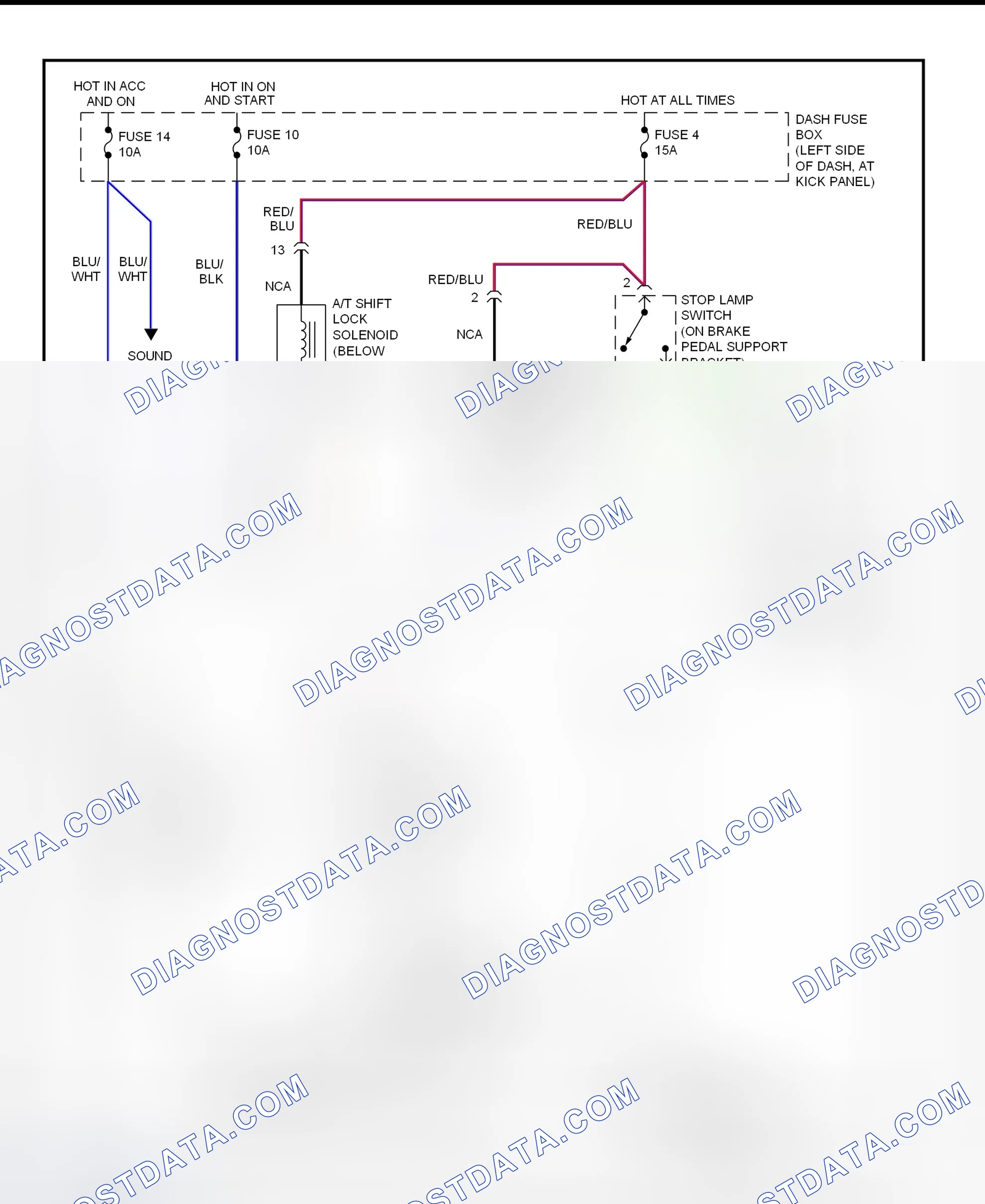Scheme 146: Shift Interlock System Wiring Diagram (1997 Accent)