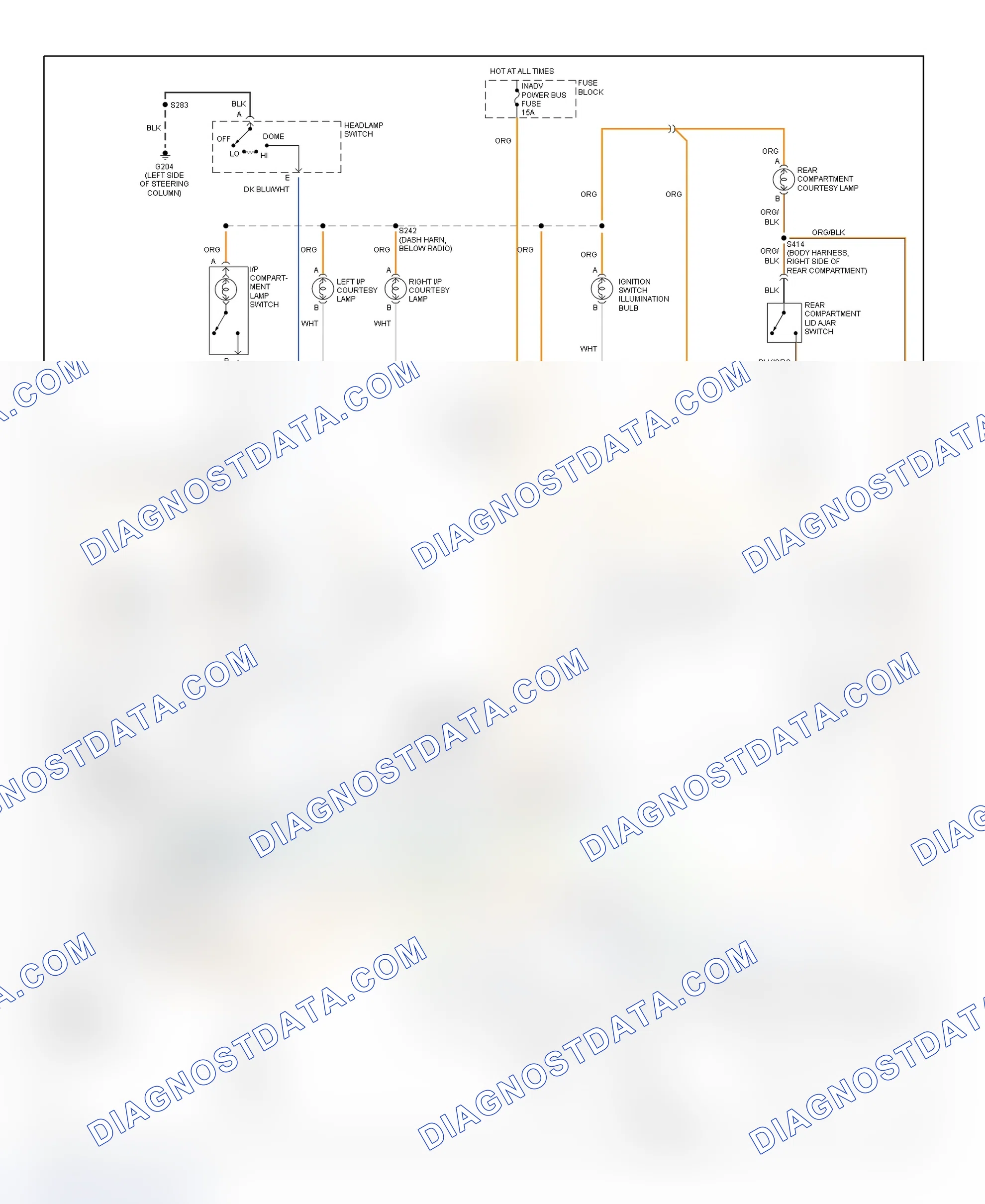 Scheme 44: Illumination/Interior Lights Wiring Diagram (Intrigue - 1 Of 2)
