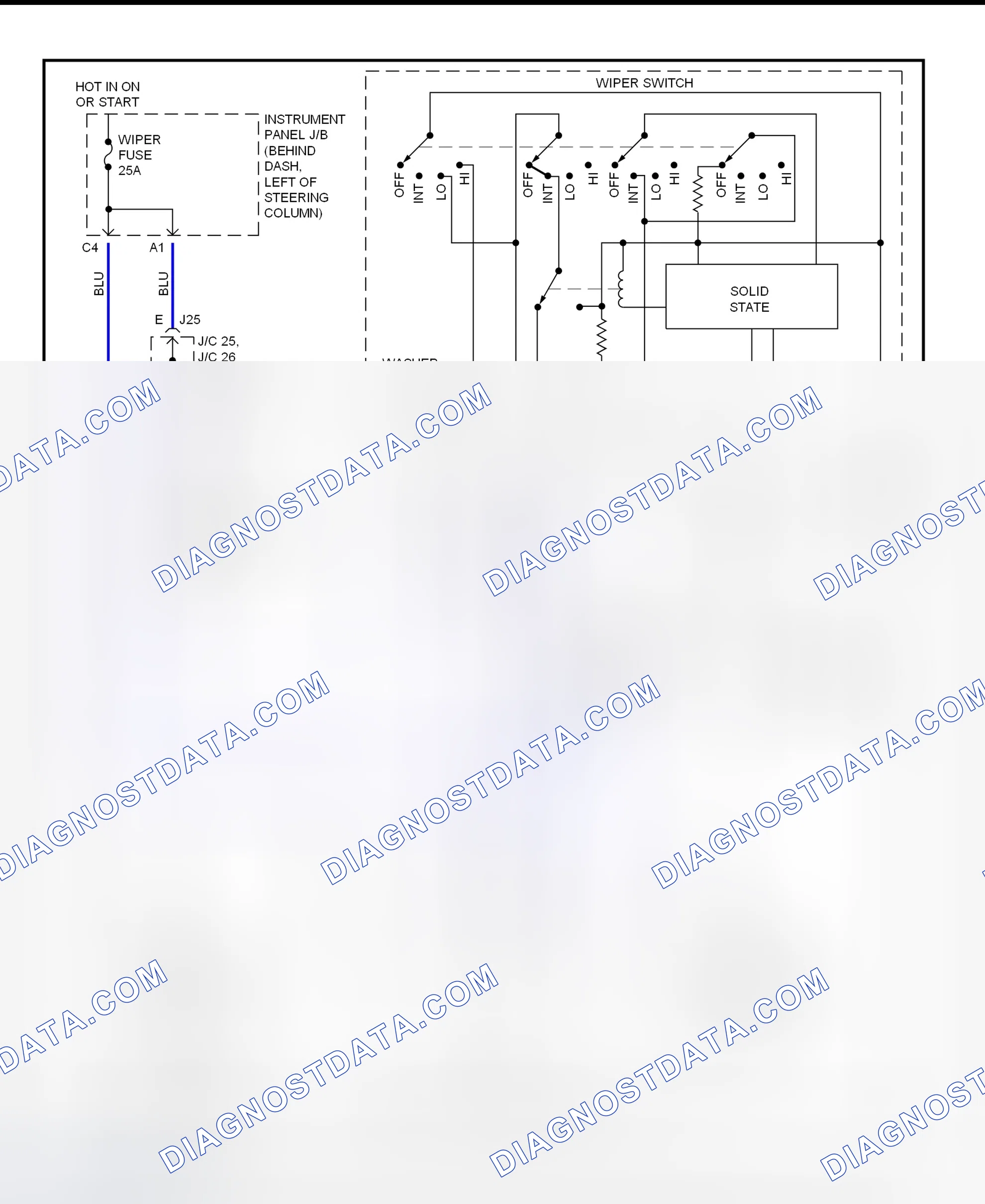 Scheme 11: Wiper/Washer System Wiring Diagram (Camry 2.2L CNG)