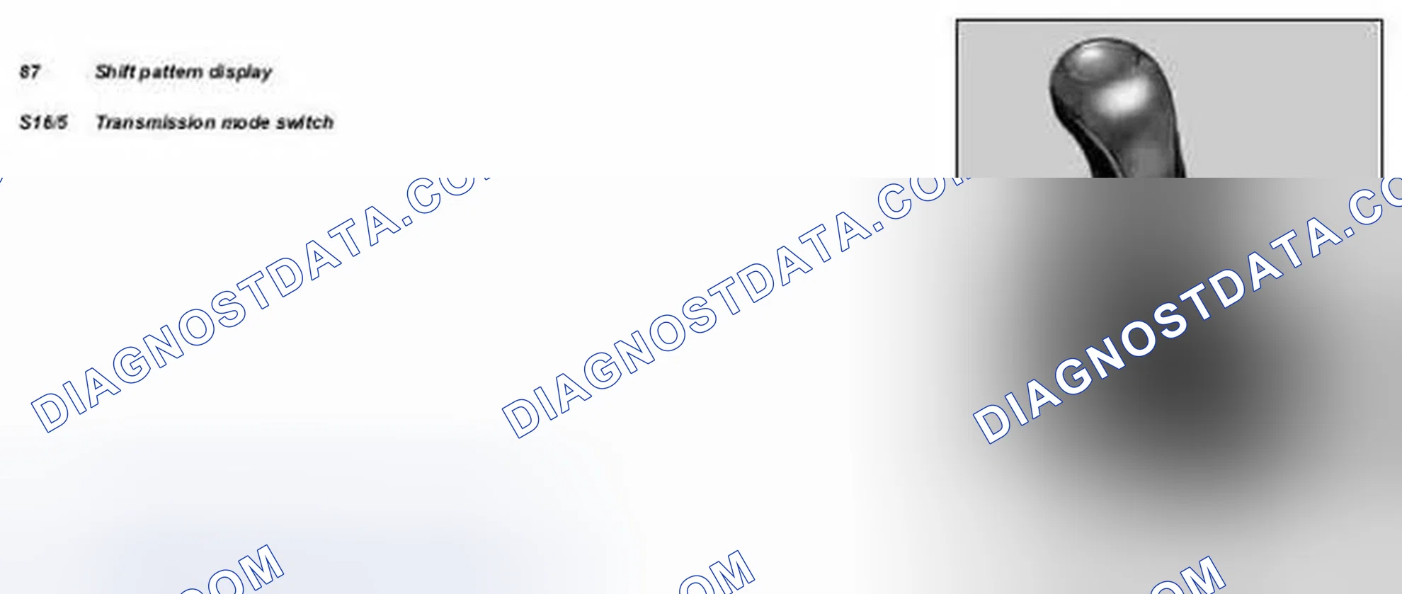 Scheme 53: Identifying Shift Pattern Display And Transmission Mode Switch - Illustrated On Model 230.474