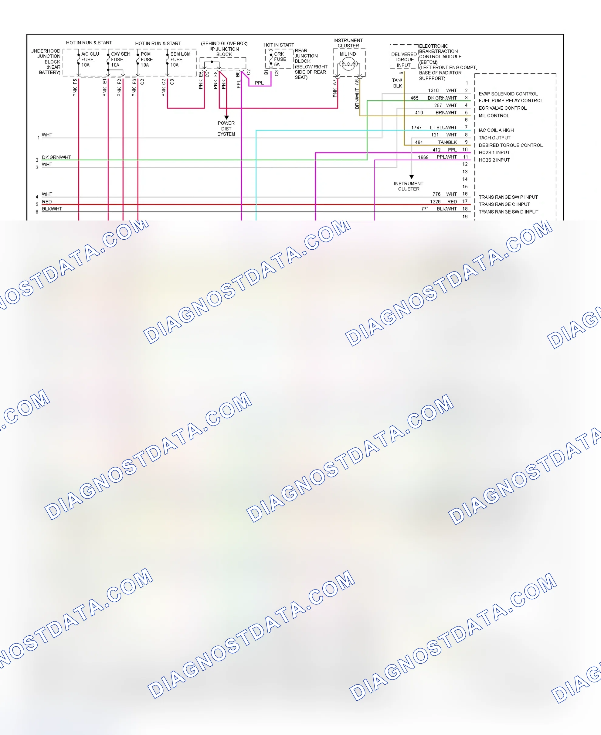 Scheme 153: PCM Wiring Diagram (Park Avenue - 3.8L - 4 Of 4)
